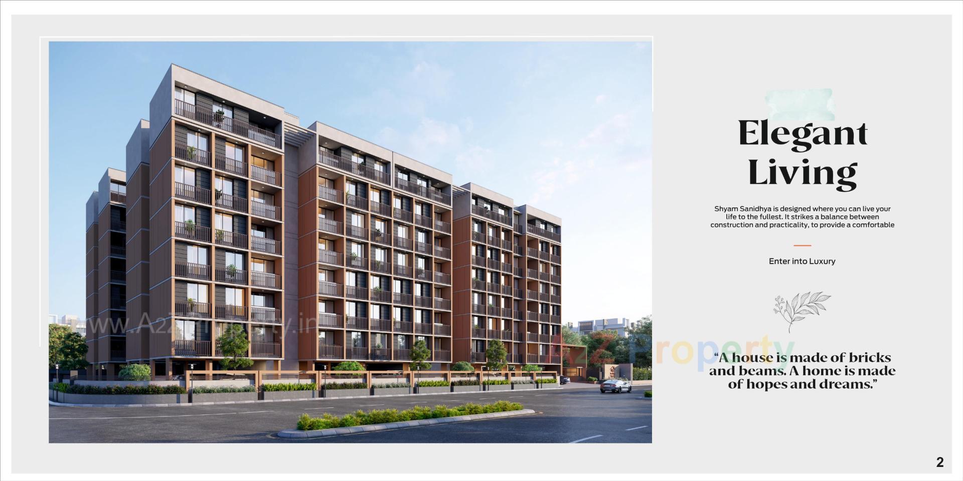 3D Elevation of real estate project Shyam Sanidhya located at Vatva, Ahmedabad, Gujarat