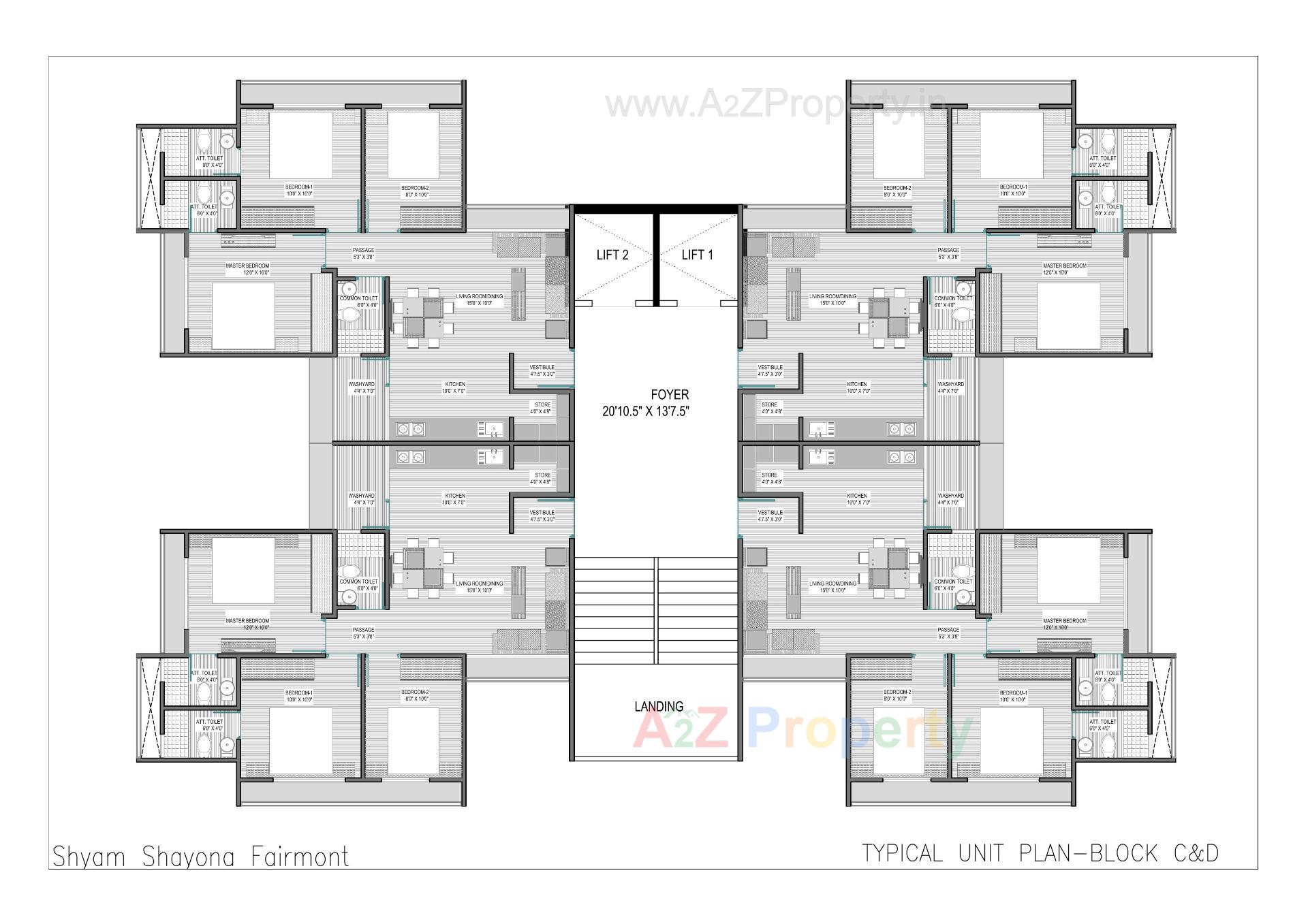 Layout of real estate project Shyam Shayona Fairmont located at Chandlodia, Ahmedabad, Gujarat