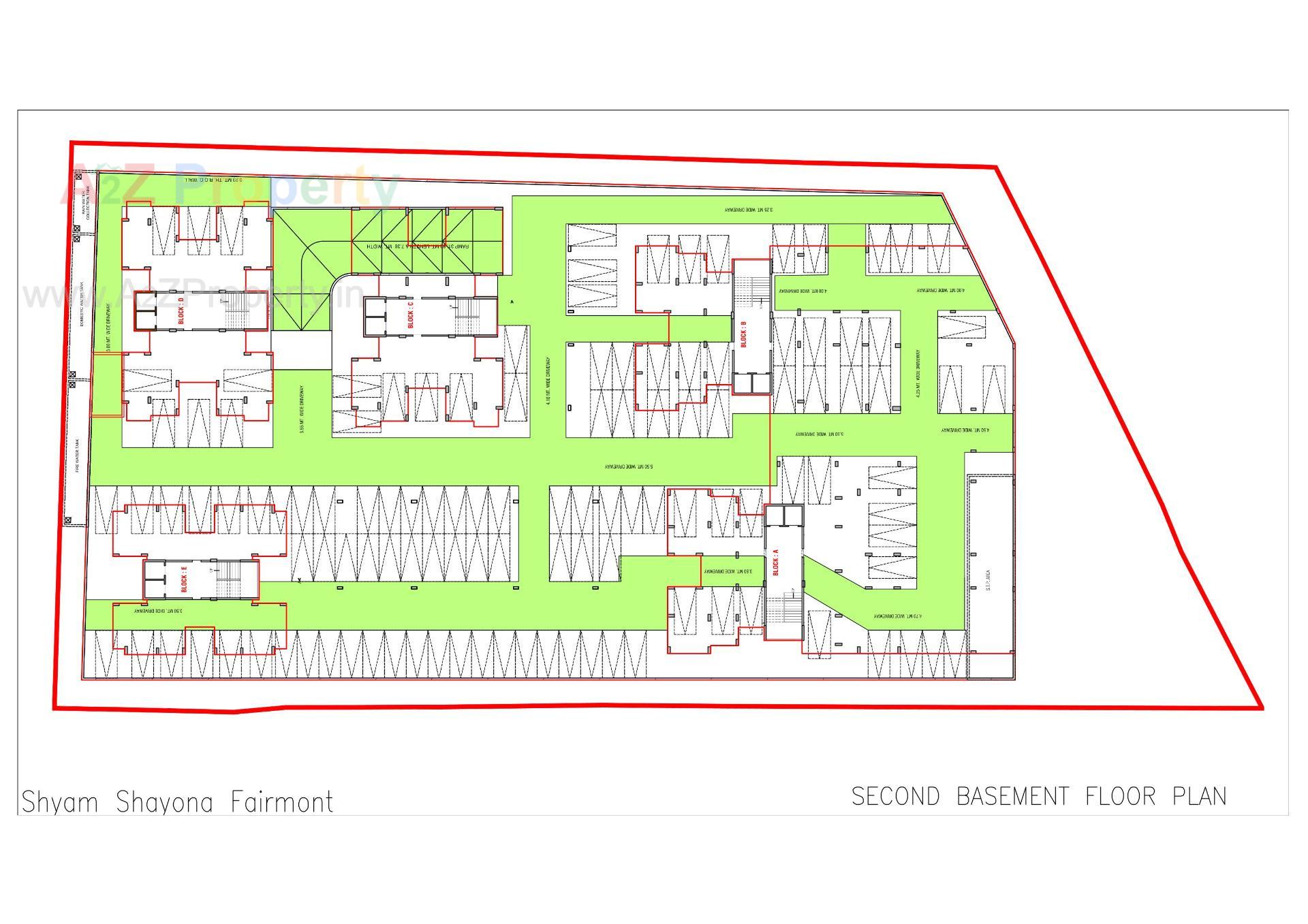 Layout of real estate project Shyam Shayona Fairmont located at Chandlodia, Ahmedabad, Gujarat