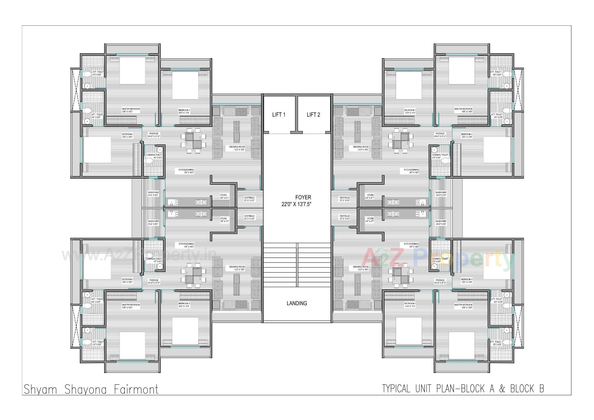 Layout of real estate project Shyam Shayona Fairmont located at Chandlodia, Ahmedabad, Gujarat