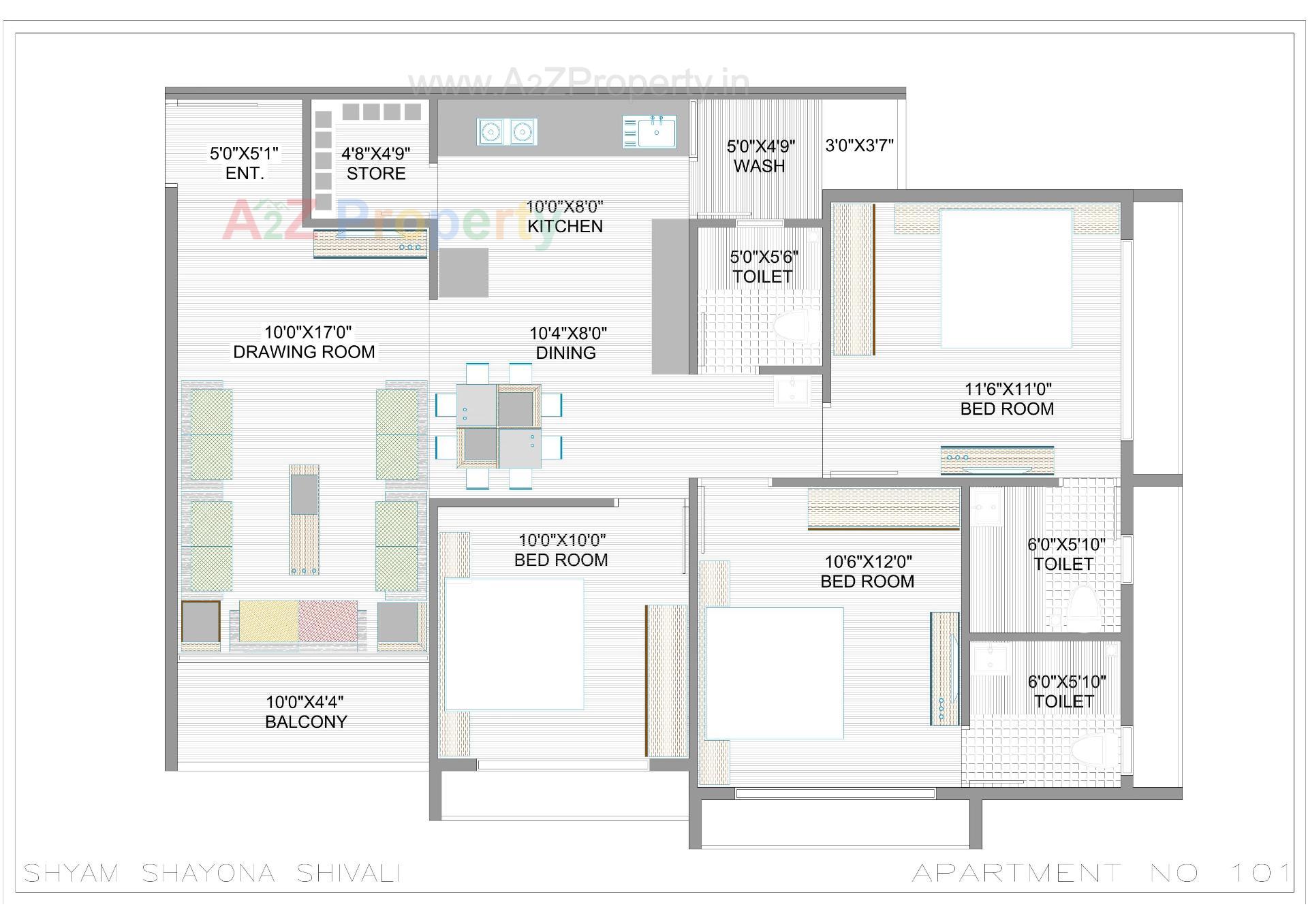 Layout of real estate project Shyam Shayona Shivali located at Ahmedabad, Ahmedabad, Gujarat