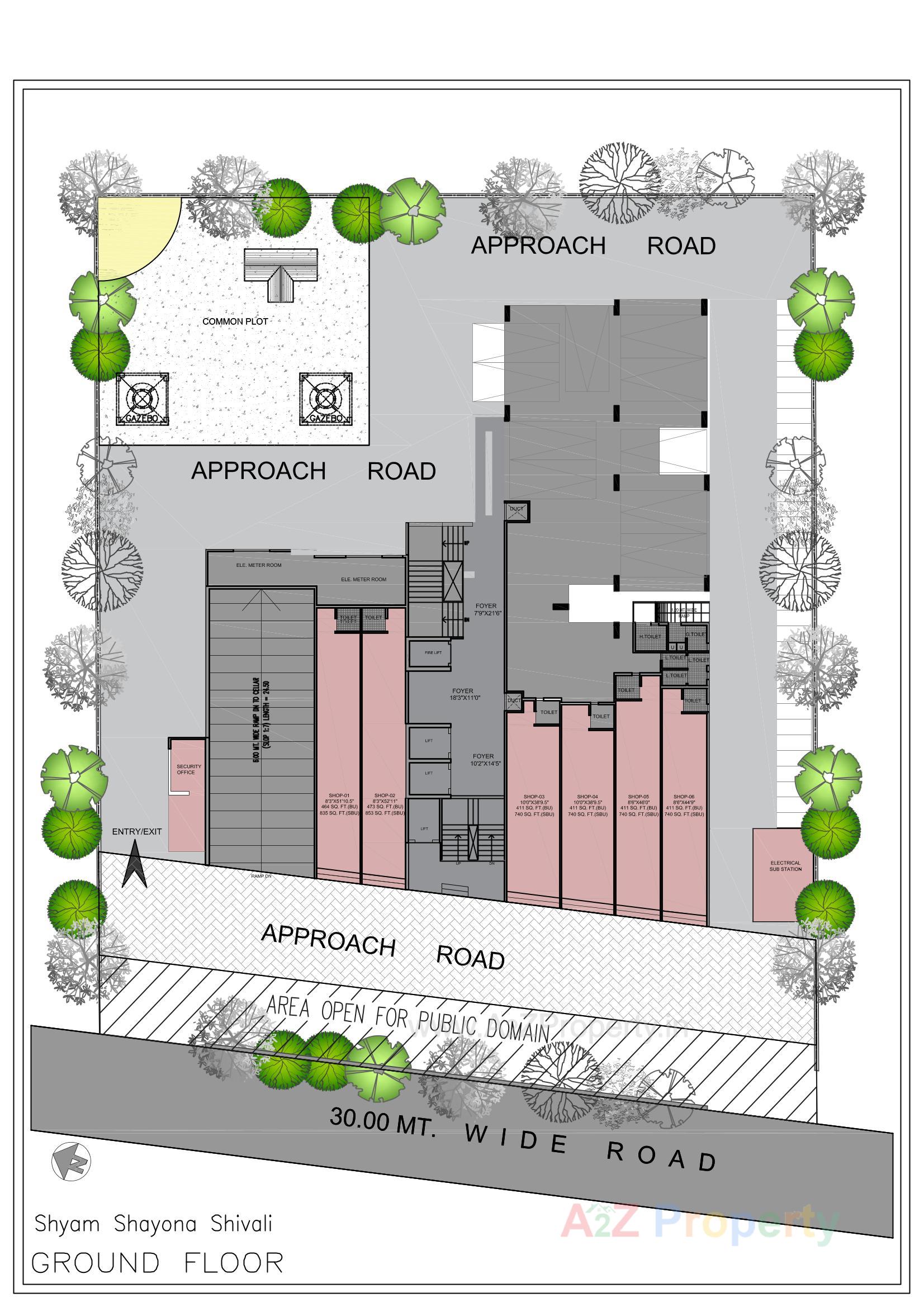 Layout of real estate project Shyam Shayona Shivali located at Ahmedabad, Ahmedabad, Gujarat