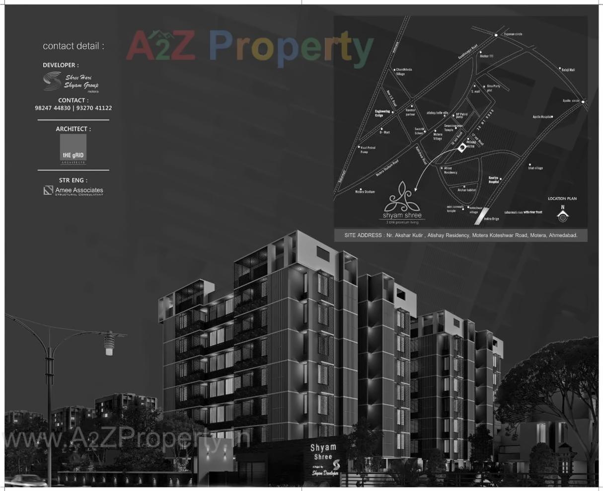 3D Elevation of real estate project Shyam Shree located at Motera, Ahmedabad, Gujarat