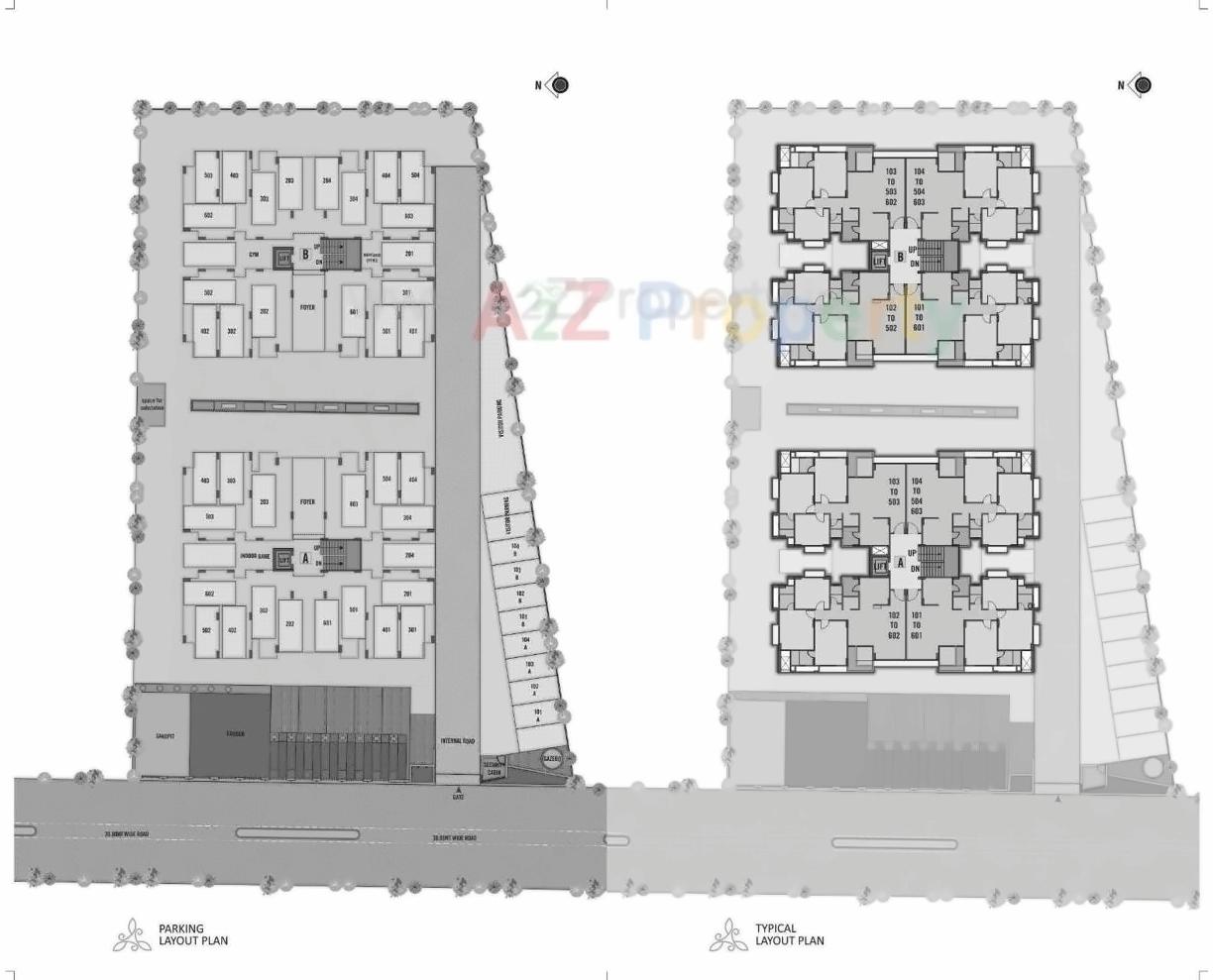 Layout of real estate project Shyam Shree located at Motera, Ahmedabad, Gujarat