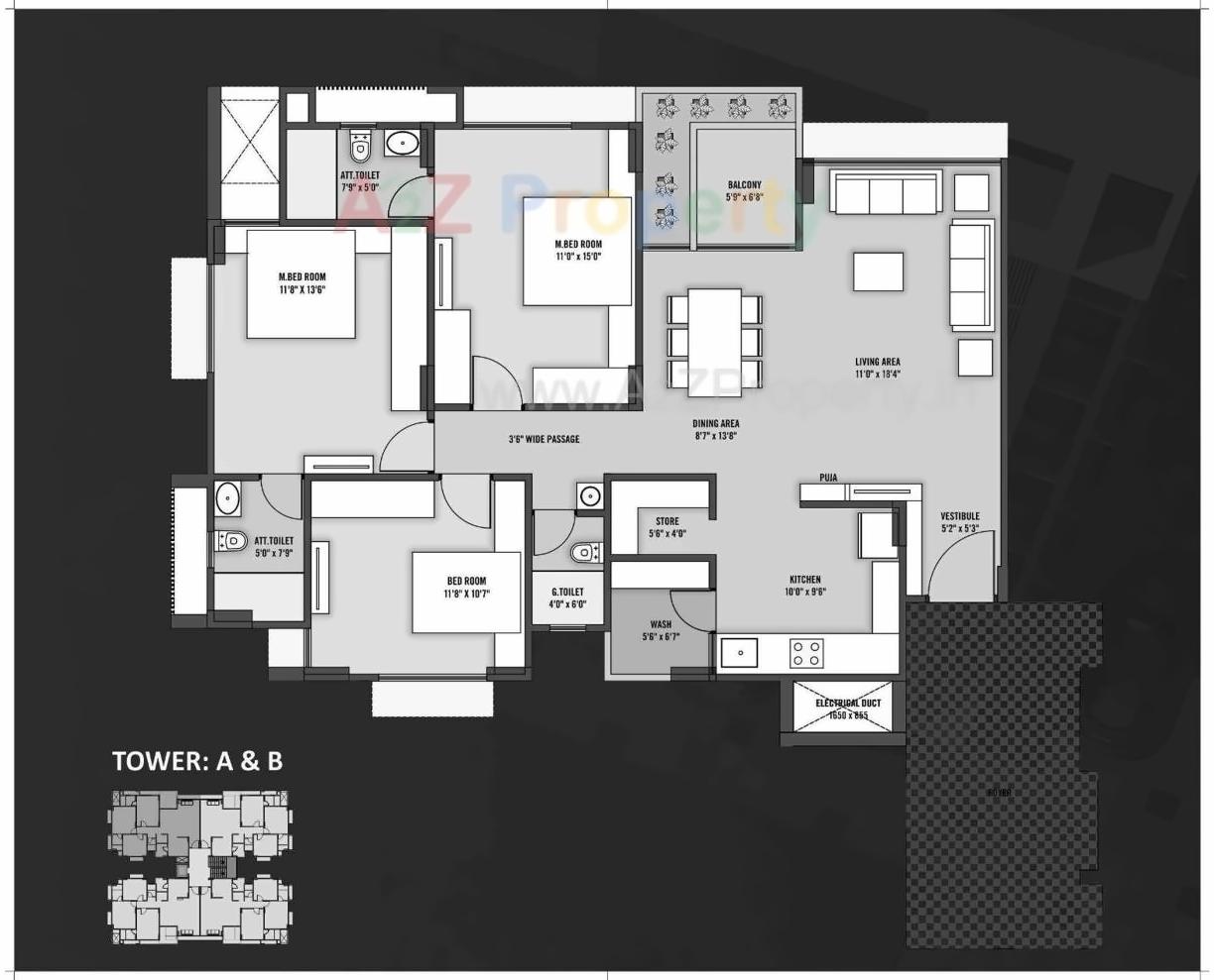 Layout of real estate project Shyam Shree located at Motera, Ahmedabad, Gujarat