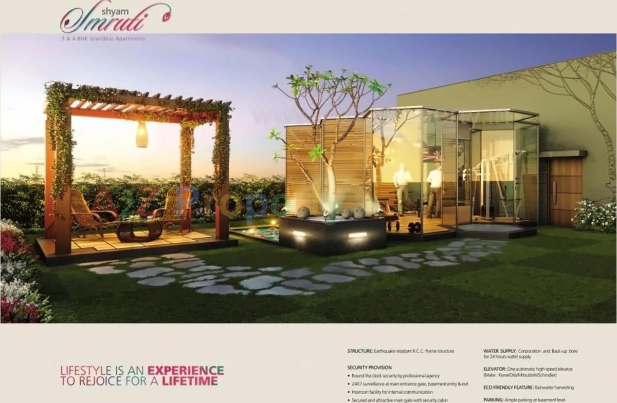 3D Elevation of real estate project Shyam Smruti located at Shekhpur, Ahmedabad, Gujarat