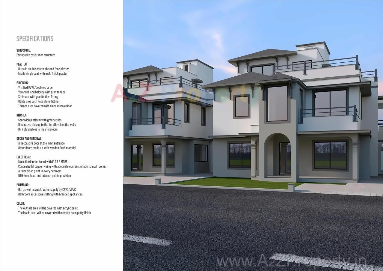 3D Elevation of real estate project Shyam Valencia located at Muthia, Ahmedabad, Gujarat