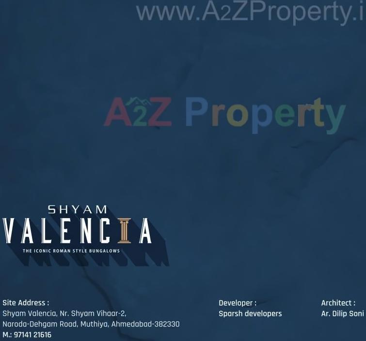  of real estate project Shyam Valencia located at Muthia, Ahmedabad, Gujarat