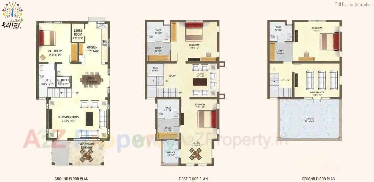 Layout of real estate project Shyam Vihar located at City, Ahmedabad, Gujarat