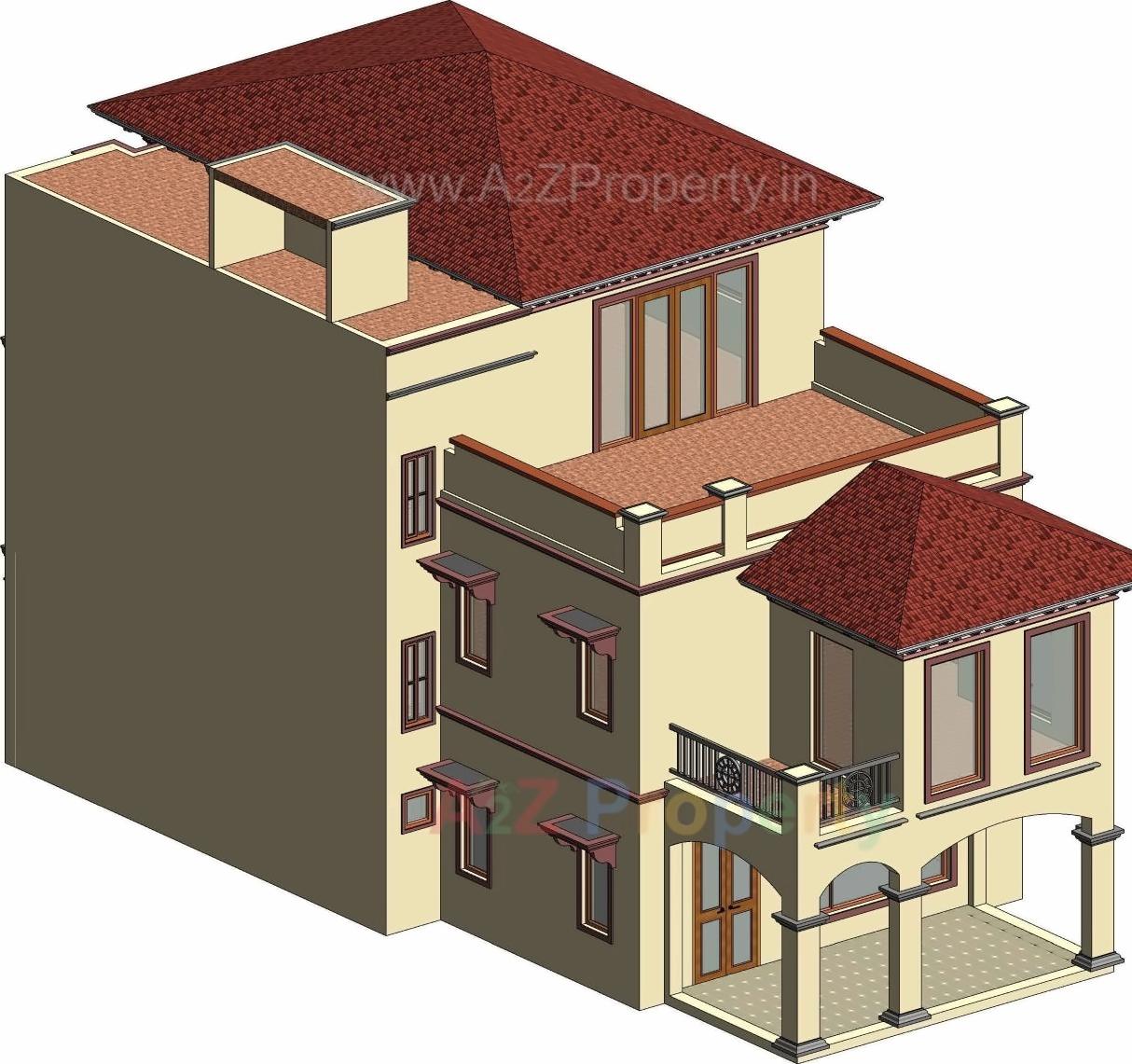 3D Elevation of real estate project Shyam Vihar located at City, Ahmedabad, Gujarat