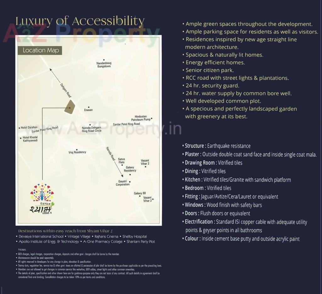  of real estate project Shyam Vihar located at City, Ahmedabad, Gujarat