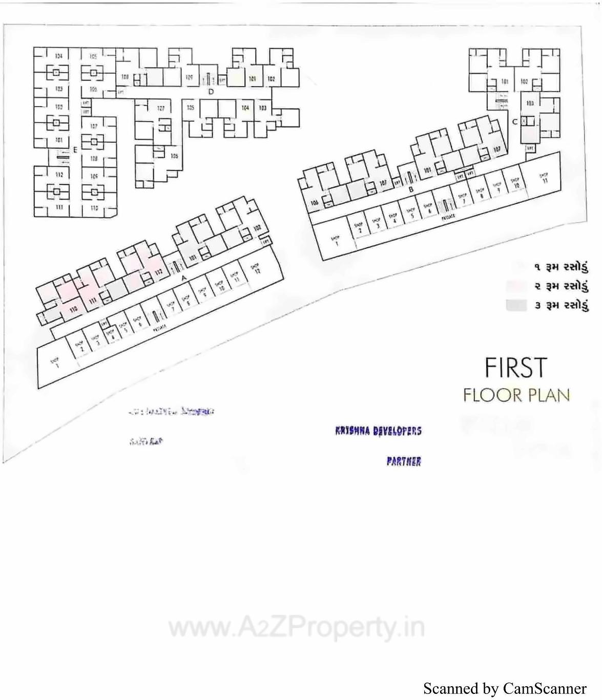 Layout of real estate project Shyam Vihar located at Narol, Ahmedabad, Gujarat