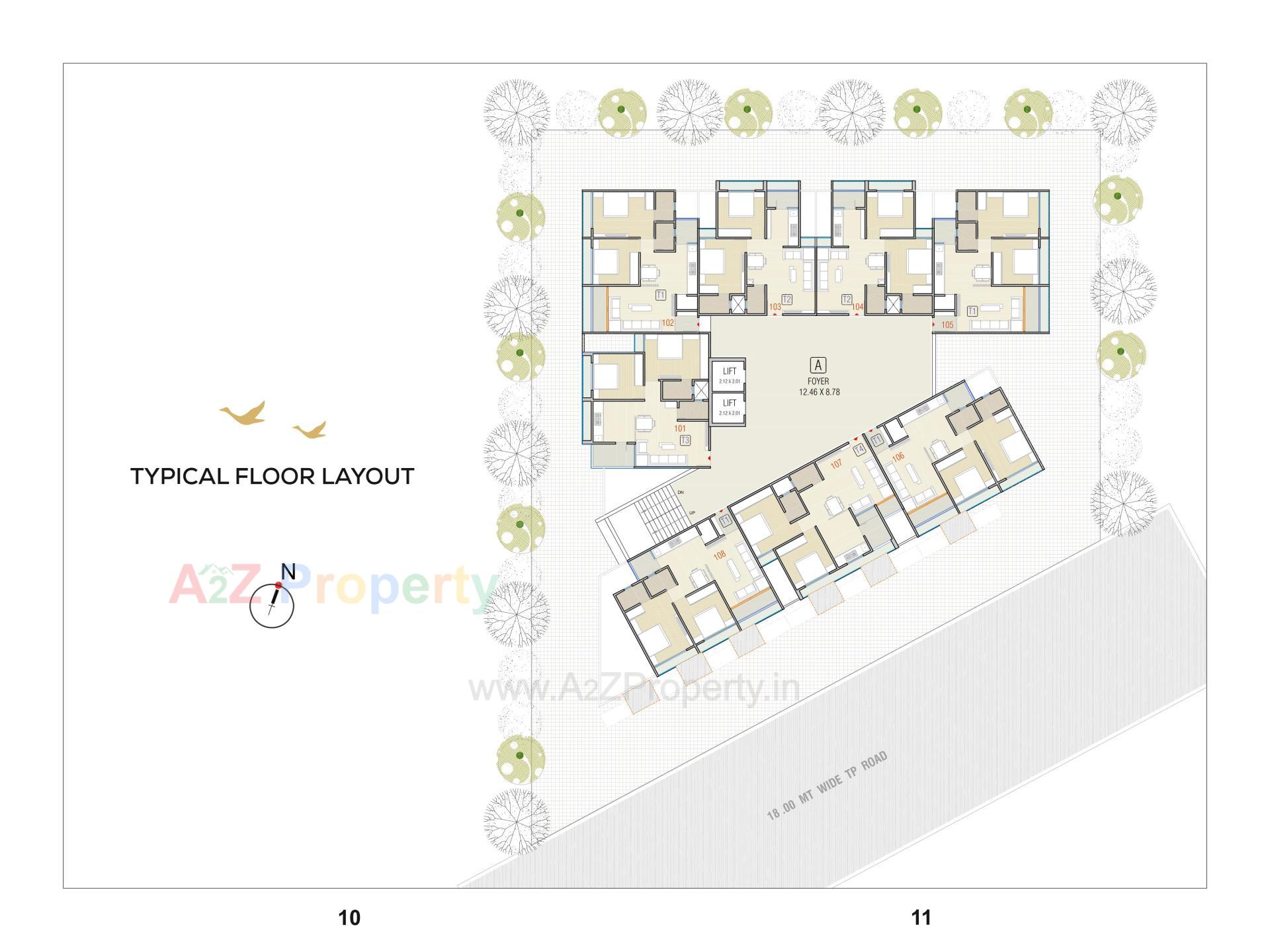 Layout of real estate project Shyam Vihar located at Kathwada, Ahmedabad, Gujarat
