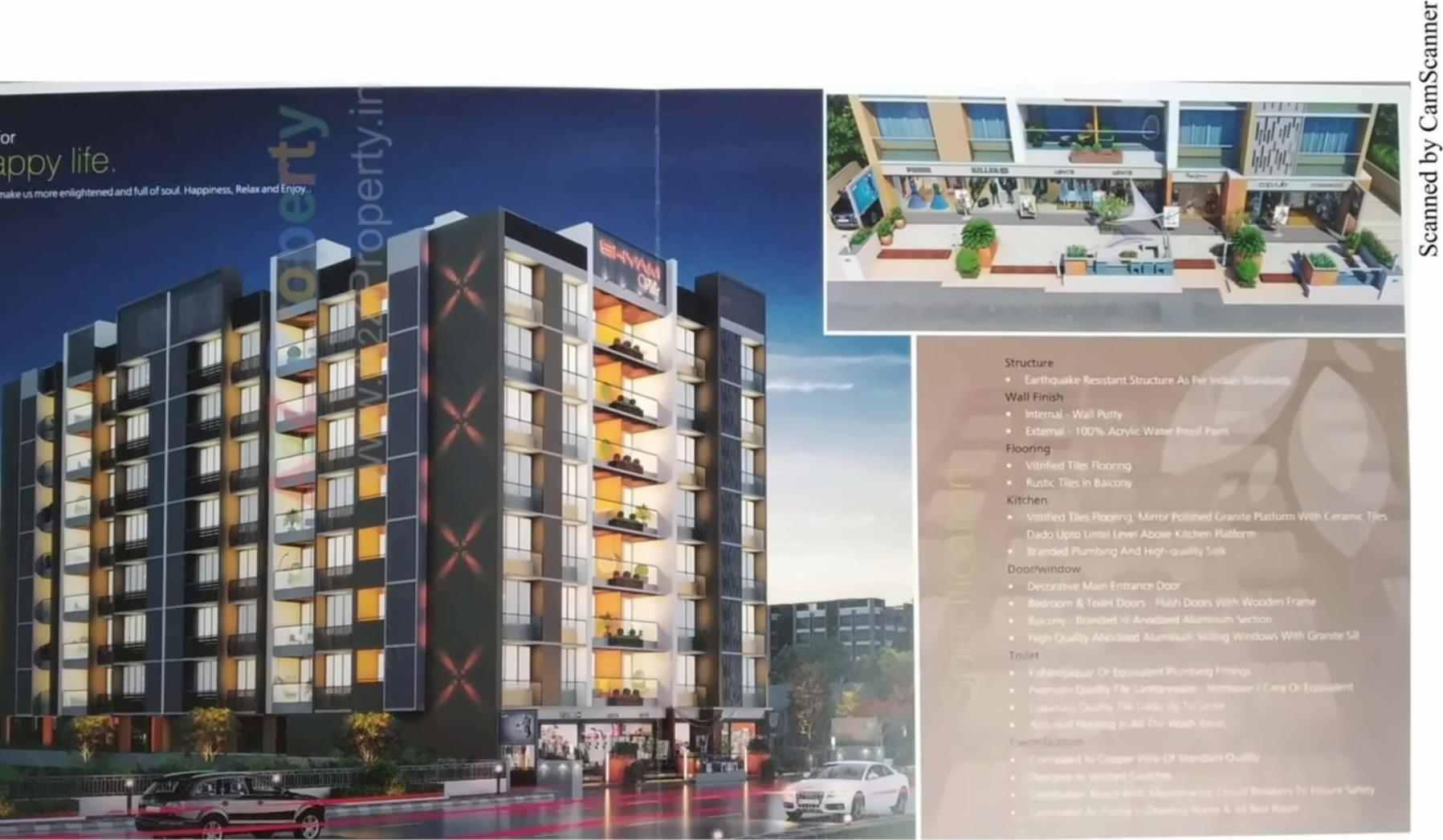 3D Elevation of real estate project Shyam Villa located at Rajpur-hirpur, Ahmedabad, Gujarat