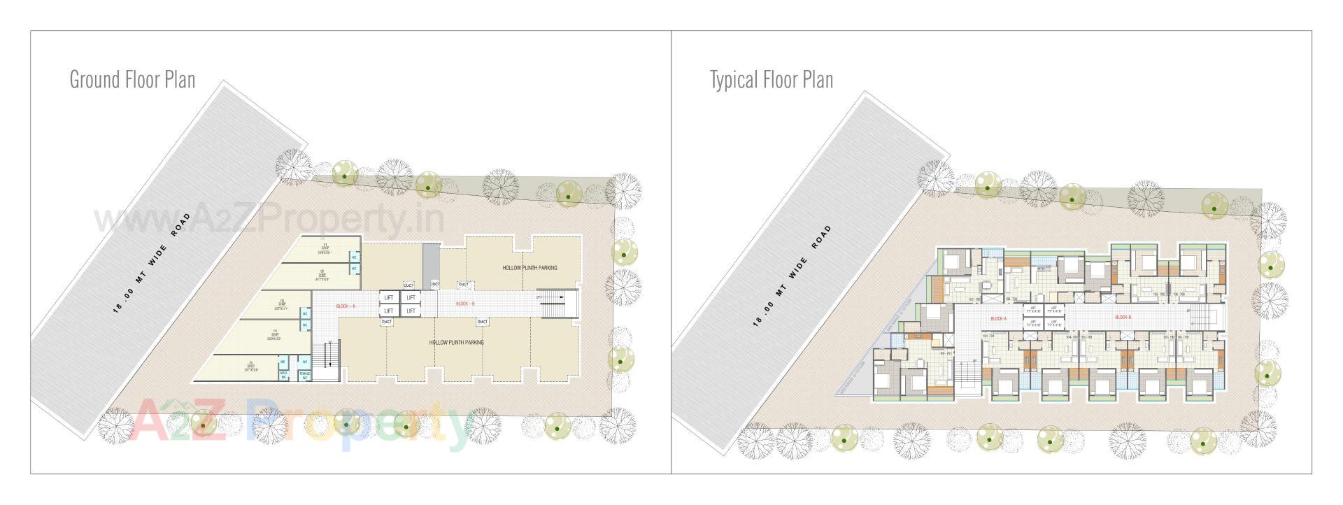 Layout of real estate project Shyamal Parisar located at Kathwada, Ahmedabad, Gujarat