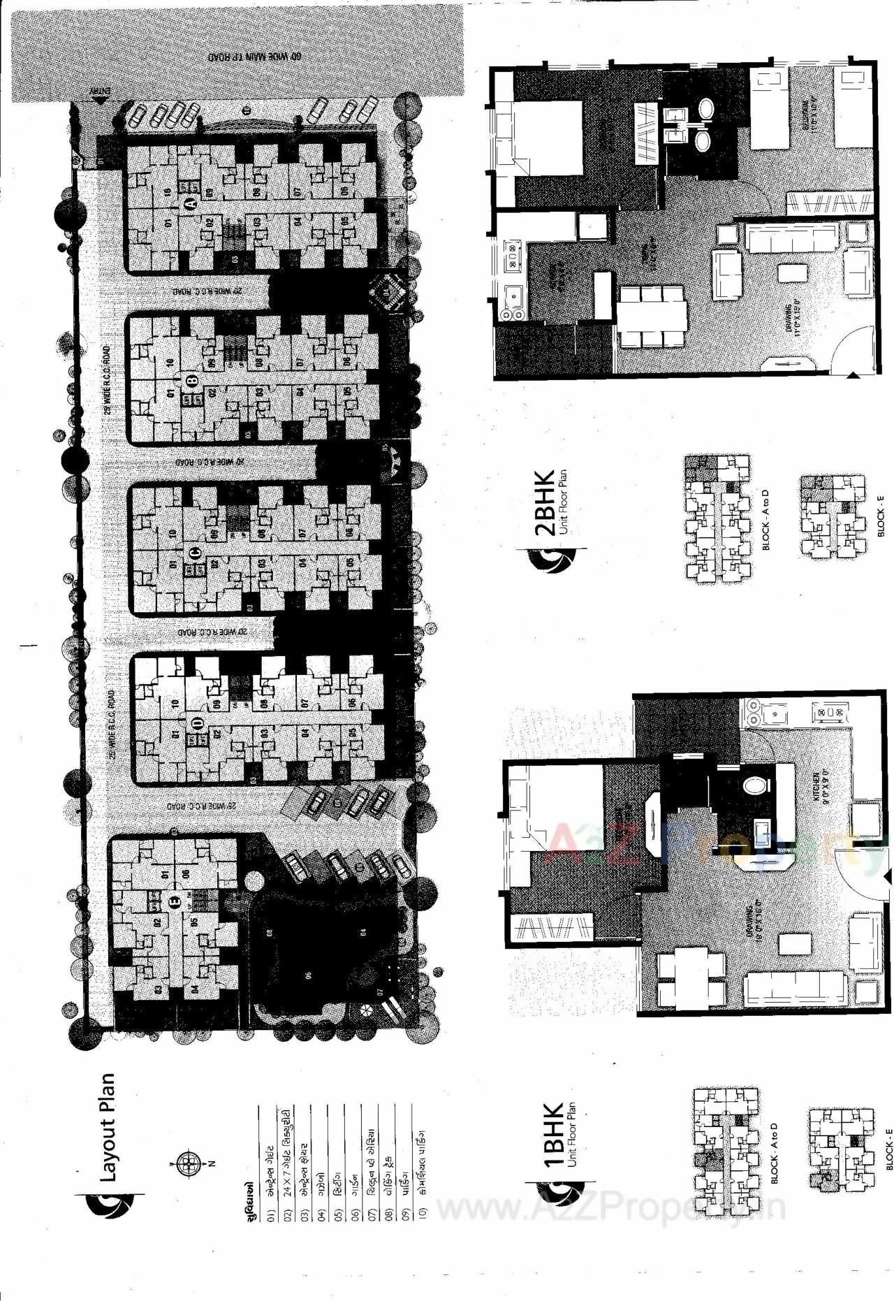 Layout of real estate project Shyamkutir located at Hanspura, Ahmedabad, Gujarat