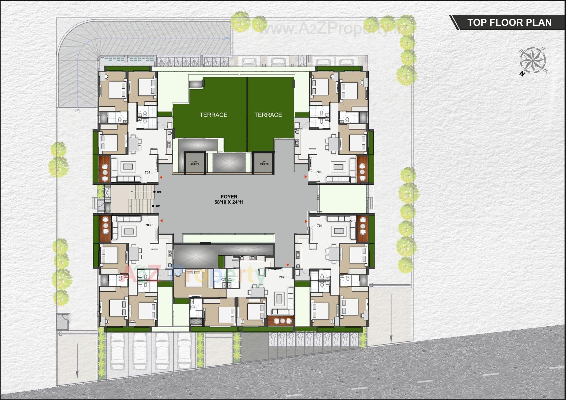 Layout of real estate project Shypram located at Shilaj, Ahmedabad, Gujarat