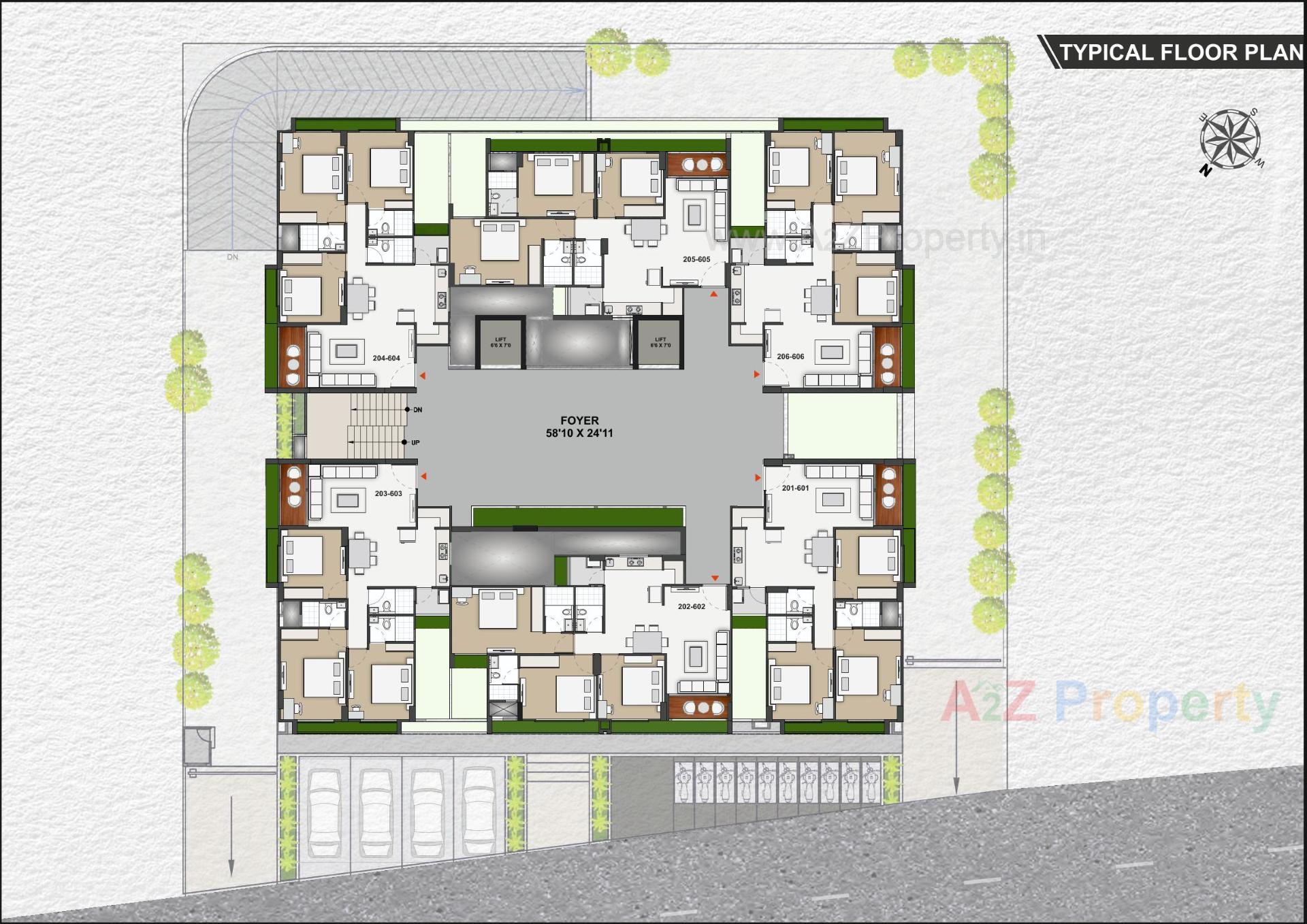 Layout of real estate project Shypram located at Shilaj, Ahmedabad, Gujarat