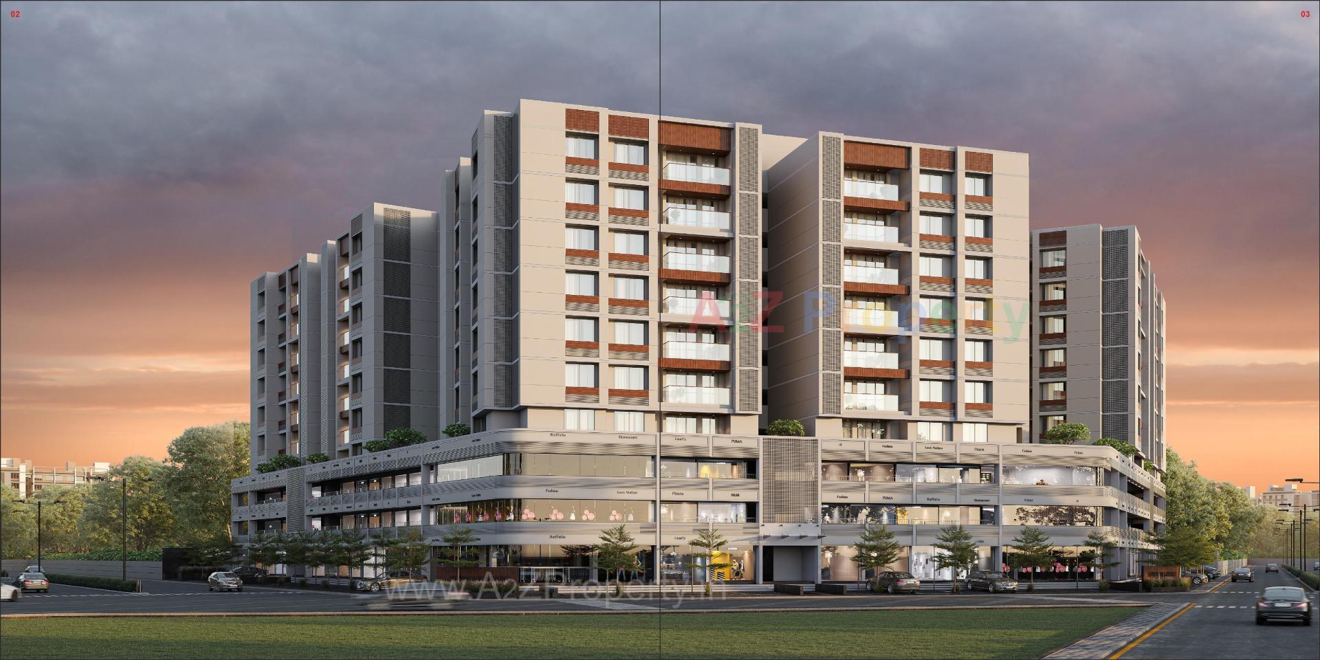 3D Elevation of real estate project Shypram Lavish located at Kali, Ahmedabad, Gujarat