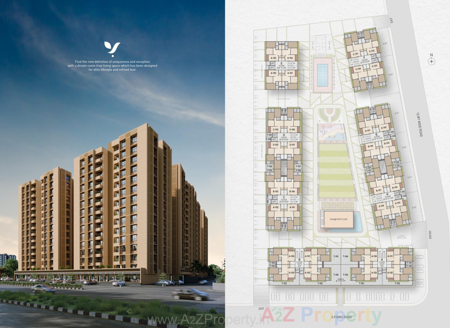3D Elevation of real estate project Shypram Parisar located at Ognaj, Ahmedabad, Gujarat