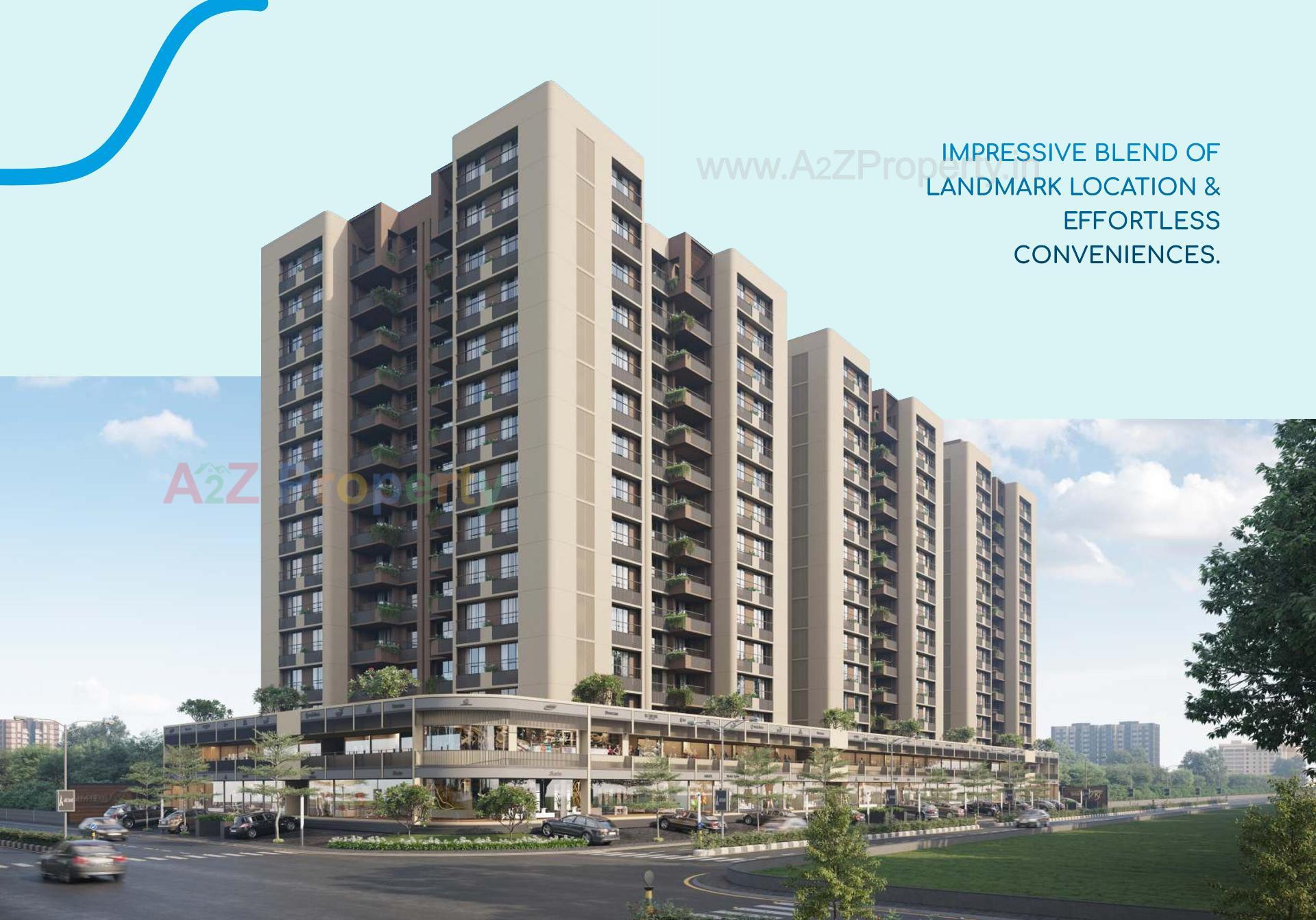 3D Elevation of real estate project Shypram Sky located at Chandlodiya, Ahmedabad, Gujarat