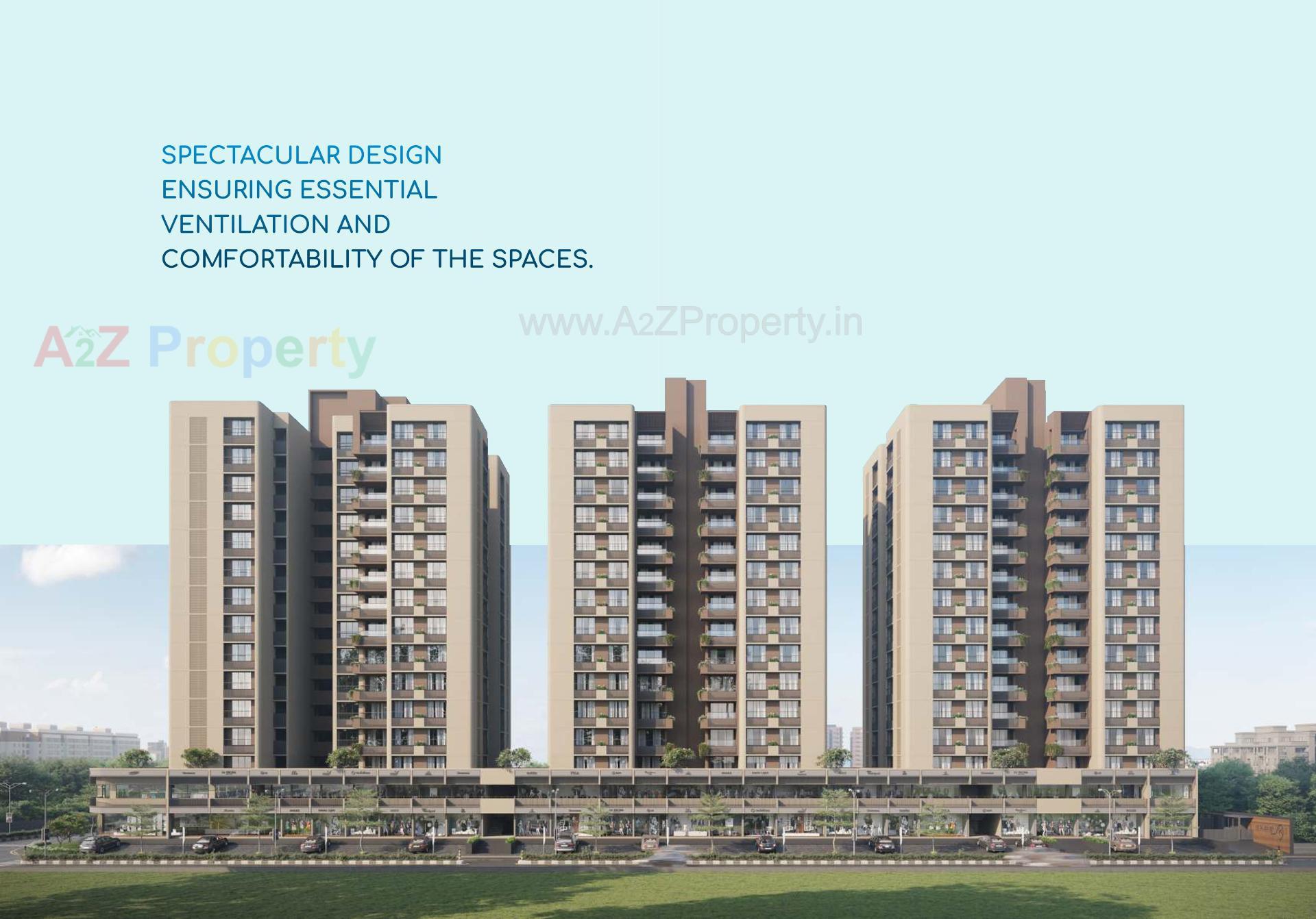 3D Elevation of real estate project Shypram Sky located at Chandlodiya, Ahmedabad, Gujarat