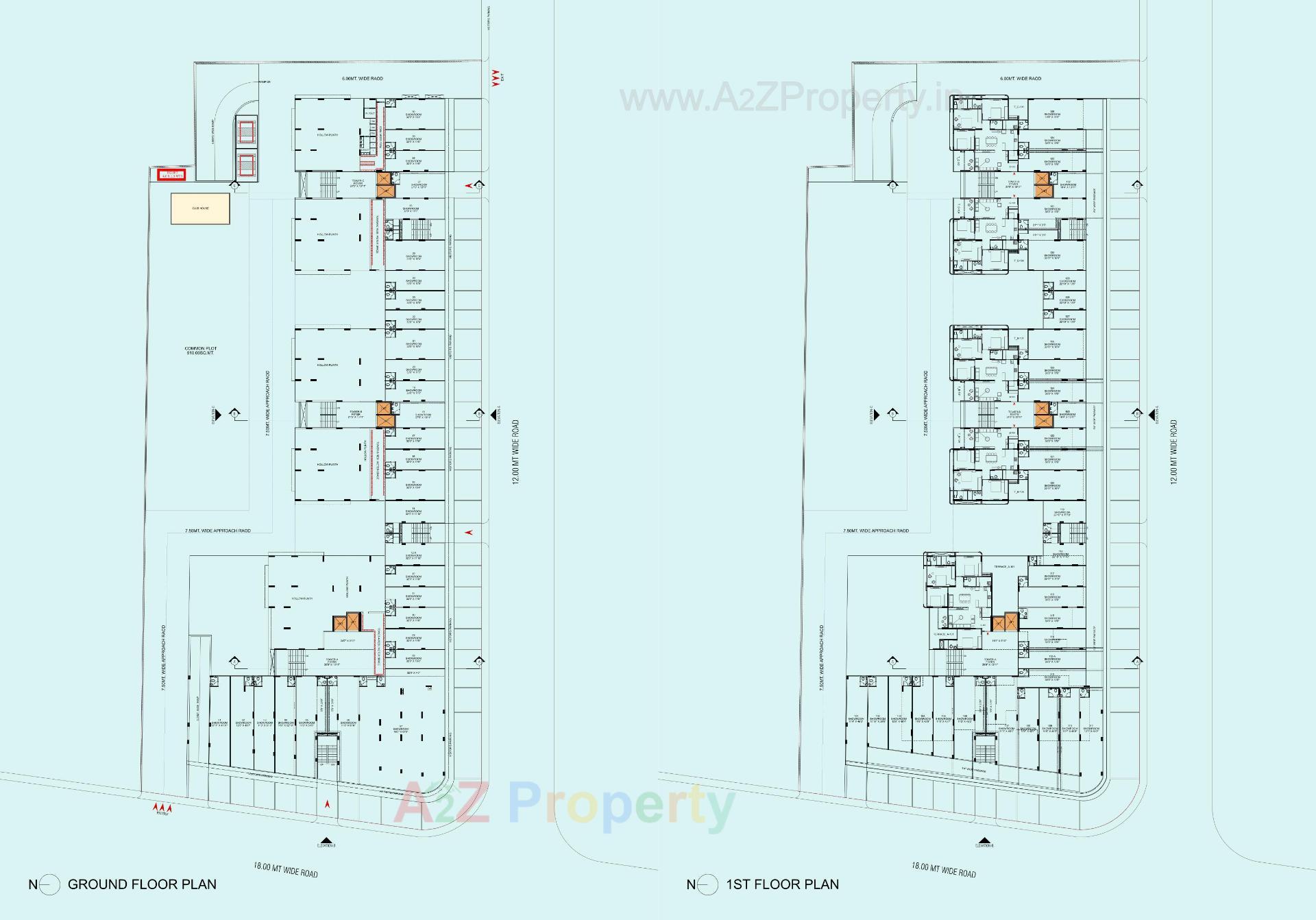 Layout of real estate project Shypram Sky located at Chandlodiya, Ahmedabad, Gujarat