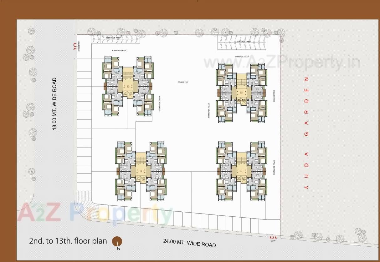 Layout of real estate project Shypram located at Ghuma, Ahmedabad, Gujarat