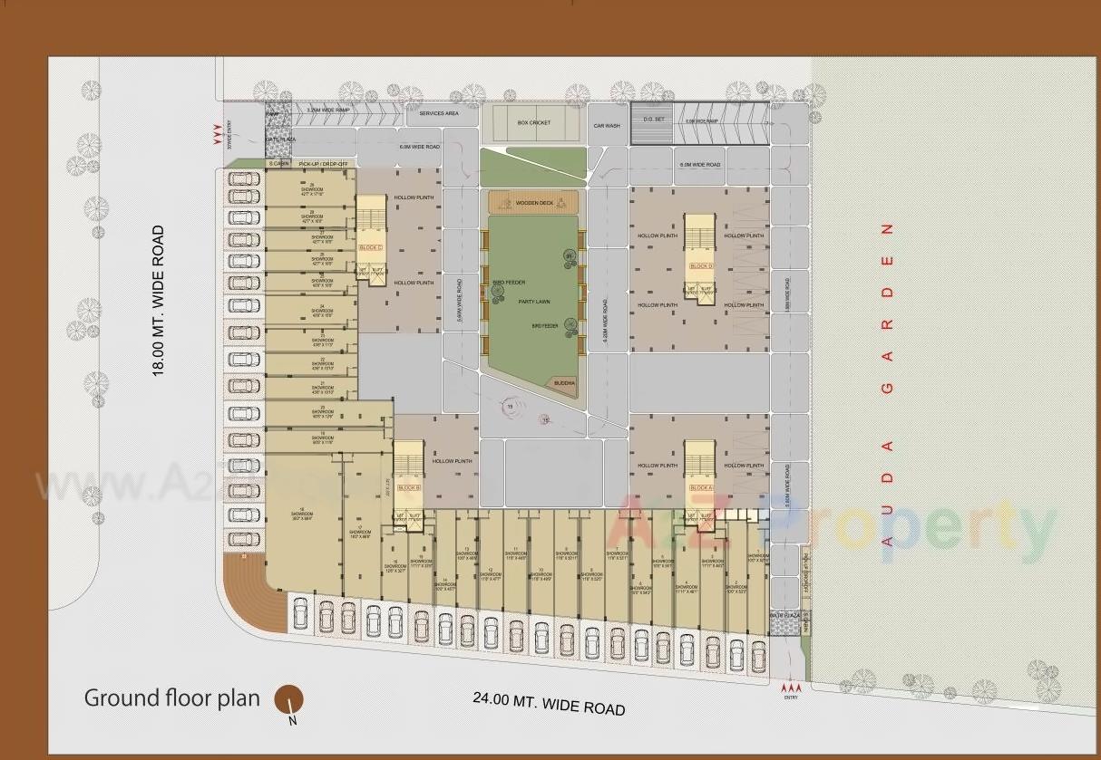 Layout of real estate project Shypram located at Ghuma, Ahmedabad, Gujarat