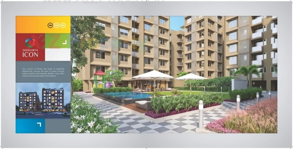 3D Elevation of real estate project Siddharth Icon located at Tragad, Ahmedabad, Gujarat