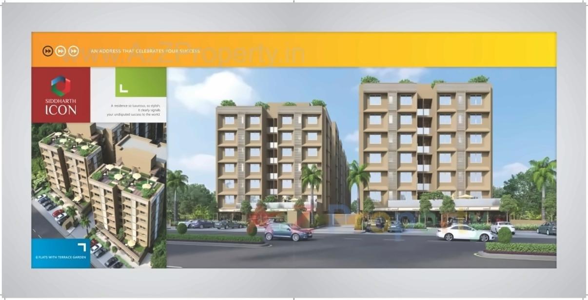 3D Elevation of real estate project Siddharth Icon located at Tragad, Ahmedabad, Gujarat