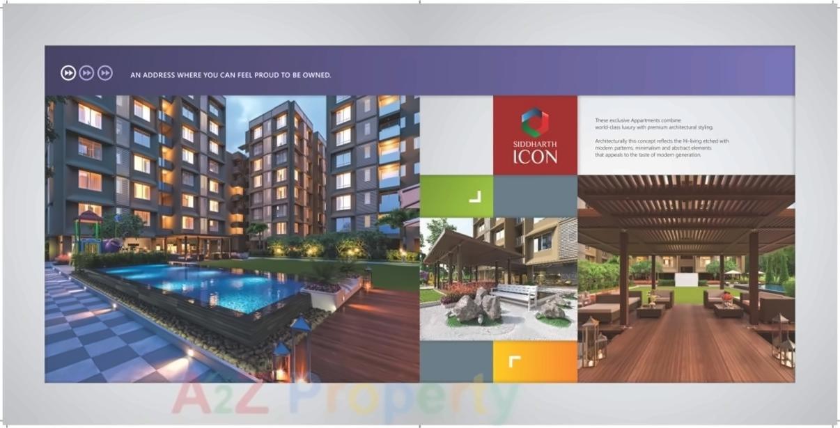 3D Elevation of real estate project Siddharth Icon located at Tragad, Ahmedabad, Gujarat