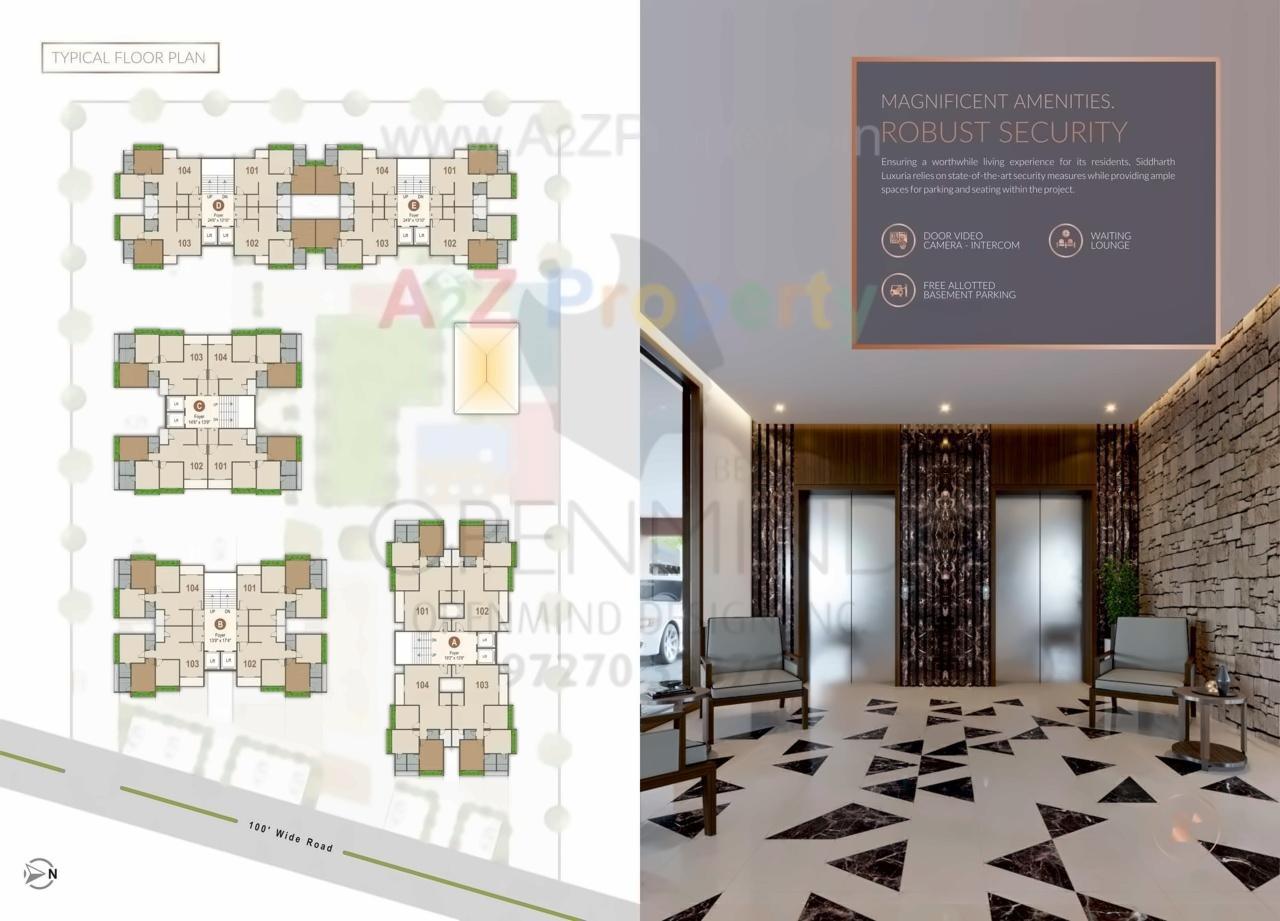 Layout of real estate project Siddharth Luxuria located at Ahmedabad, Ahmedabad, Gujarat