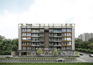 Elevation of real estate project Siddharth Vrundavan located at Jagatpur, Ahmedabad, Gujarat