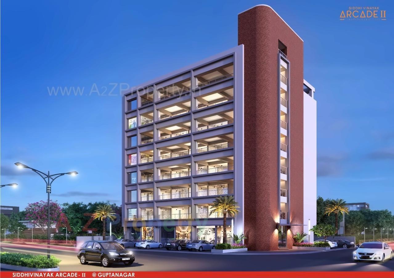 3D Elevation of real estate project Siddhi Vinayak Arcade Block located at Vasna, Ahmedabad, Gujarat