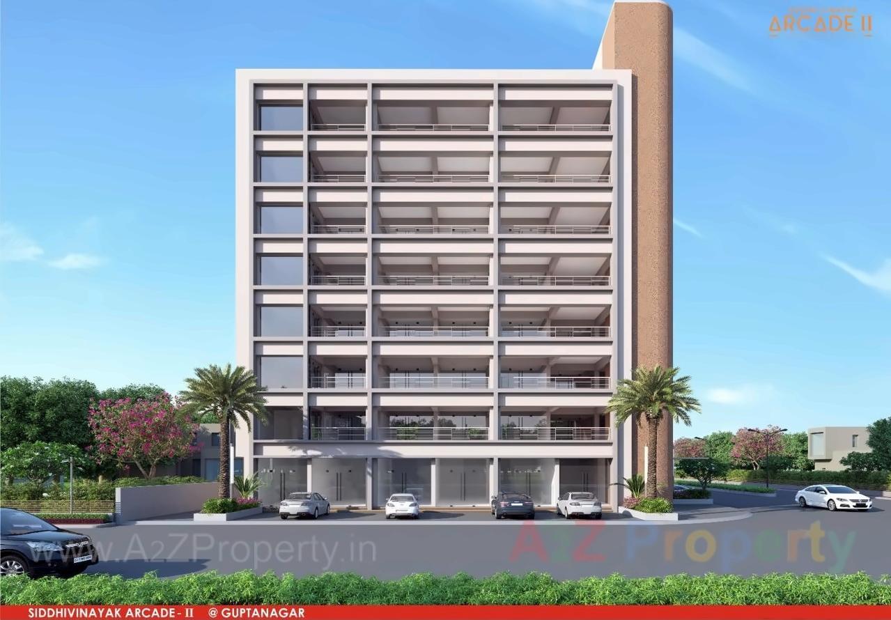 3D Elevation of real estate project Siddhi Vinayak Arcade Block located at Vasna, Ahmedabad, Gujarat