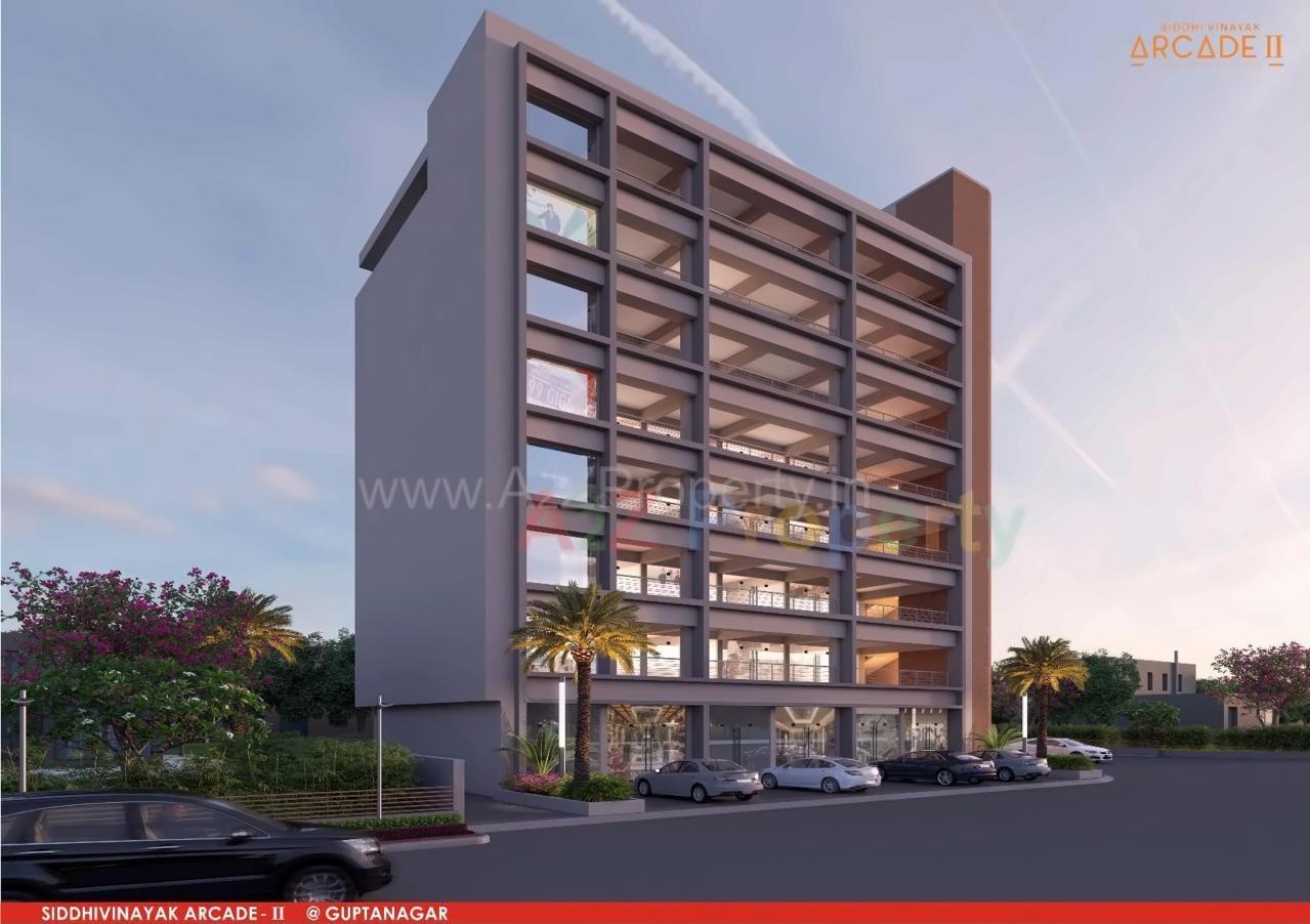 3D Elevation of real estate project Siddhi Vinayak Arcade Block located at Vasna, Ahmedabad, Gujarat