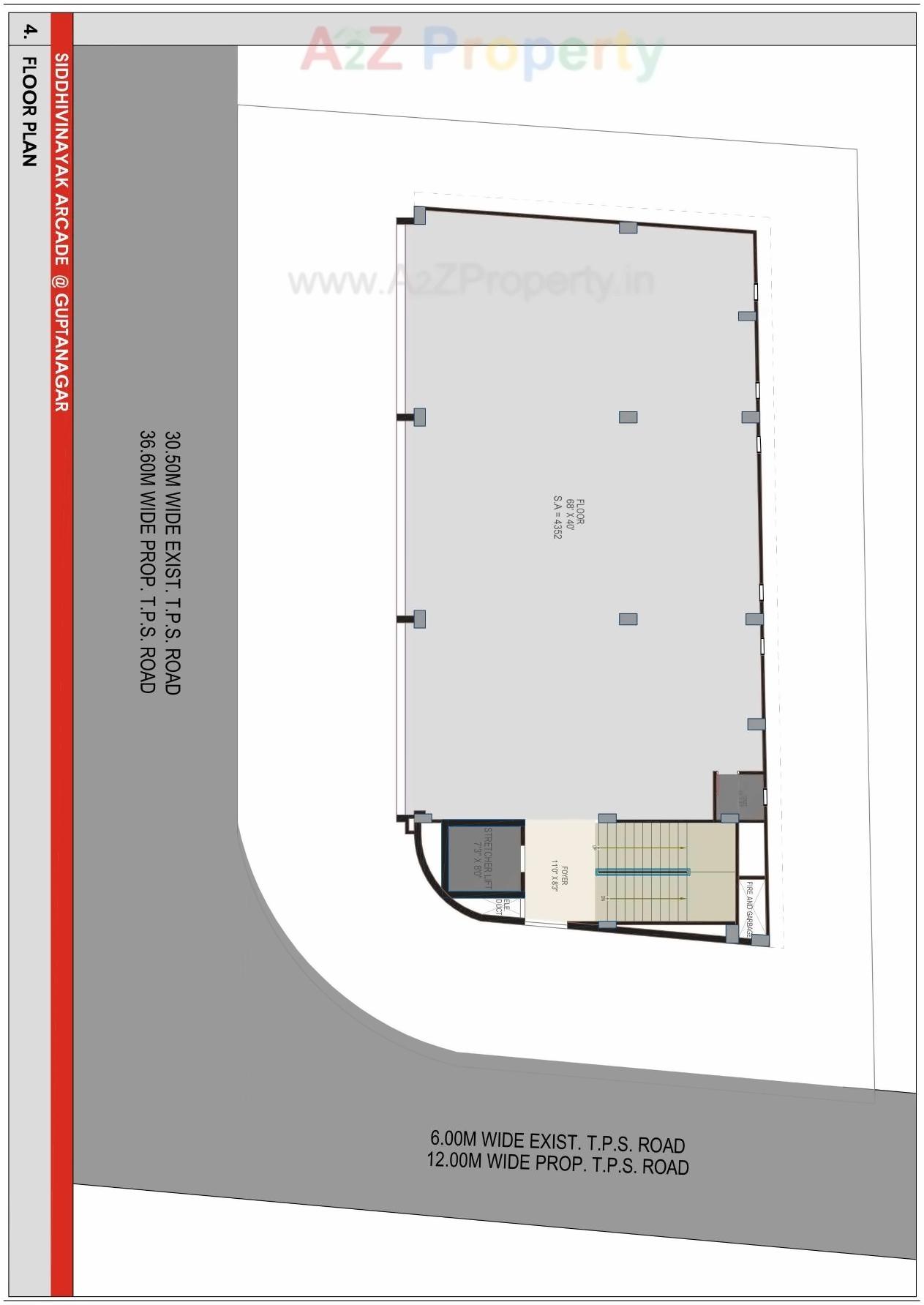 Layout of real estate project Siddhi Vinayak Arcade Block located at Vasna, Ahmedabad, Gujarat