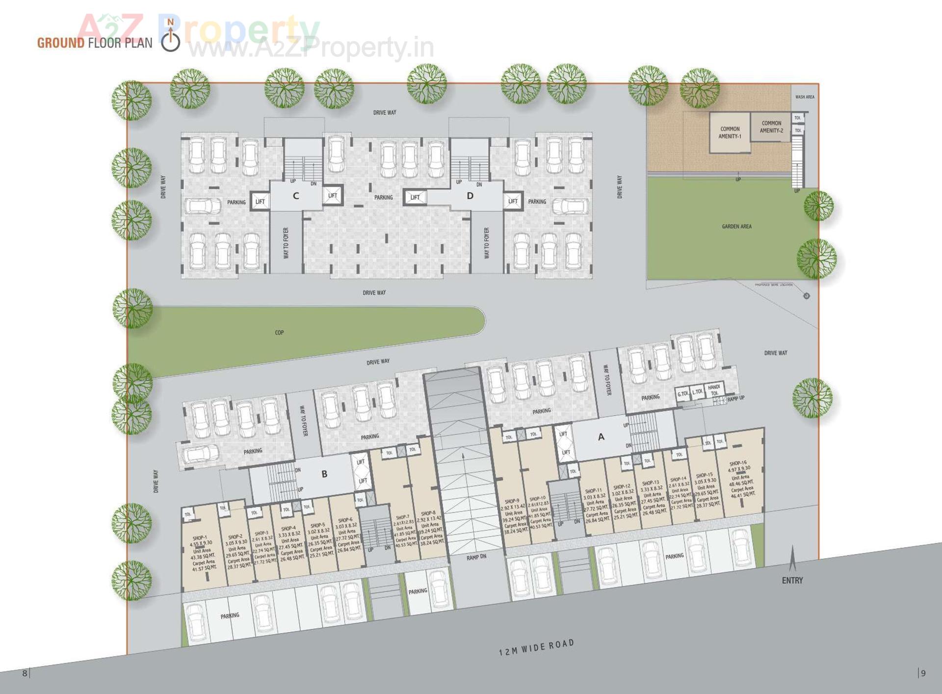 Layout of real estate project Siddhi Vinayak Prospera located at Bopal, Ahmedabad, Gujarat