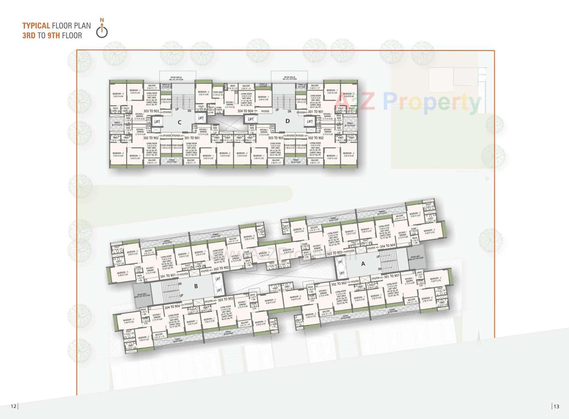 Layout of real estate project Siddhi Vinayak Prospera located at Bopal, Ahmedabad, Gujarat