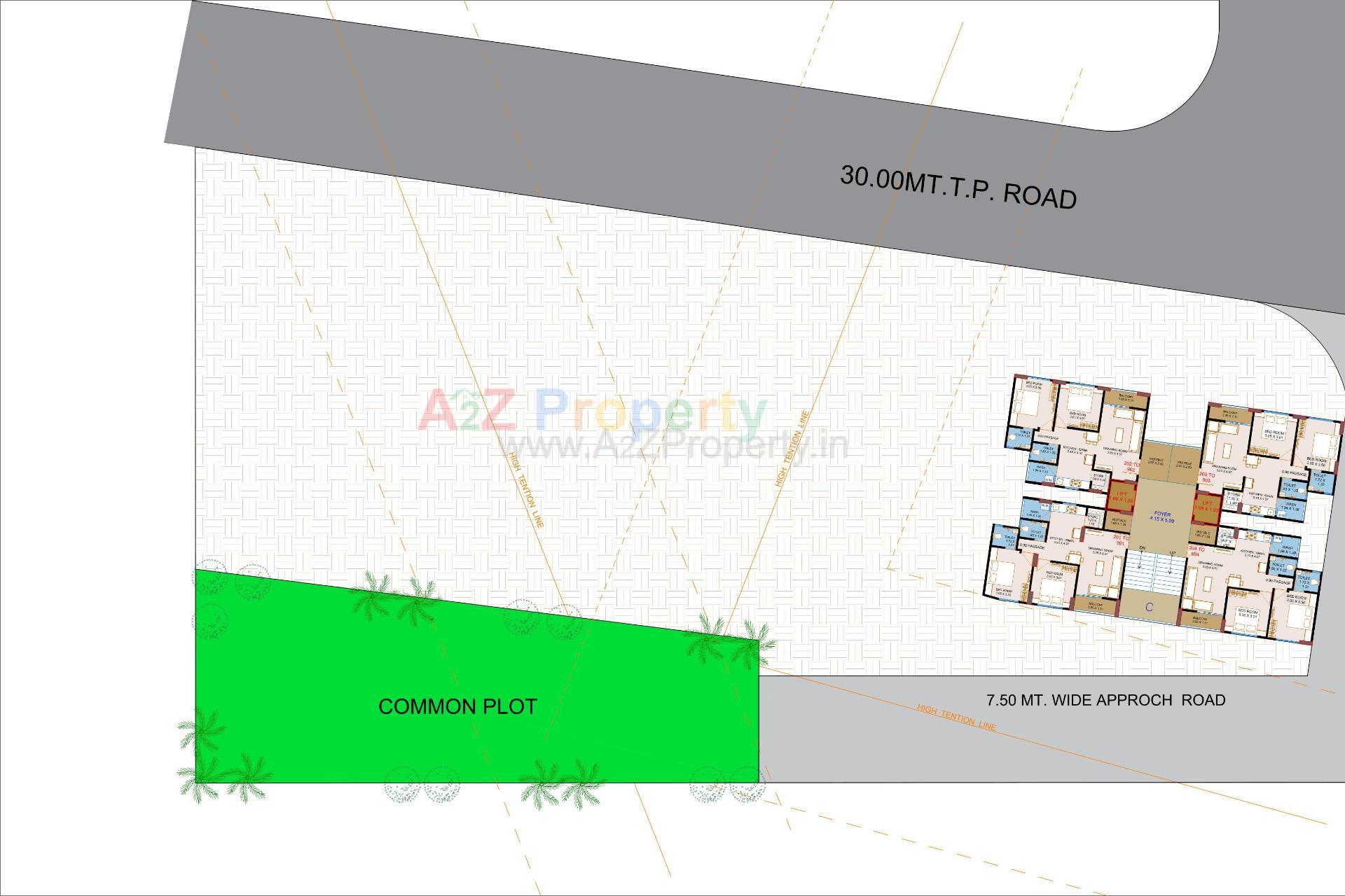 Layout of real estate project Siddhivinayak Heights located at Nana-chiloda, Ahmedabad, Gujarat