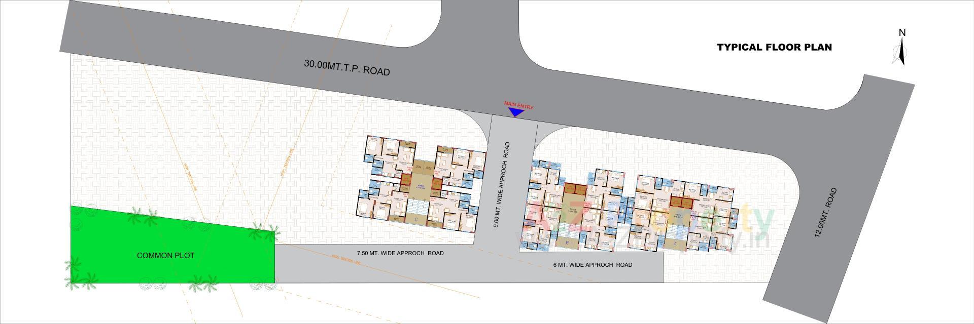 Layout of real estate project Siddhivinayak Heights located at Nana-chiloda, Ahmedabad, Gujarat