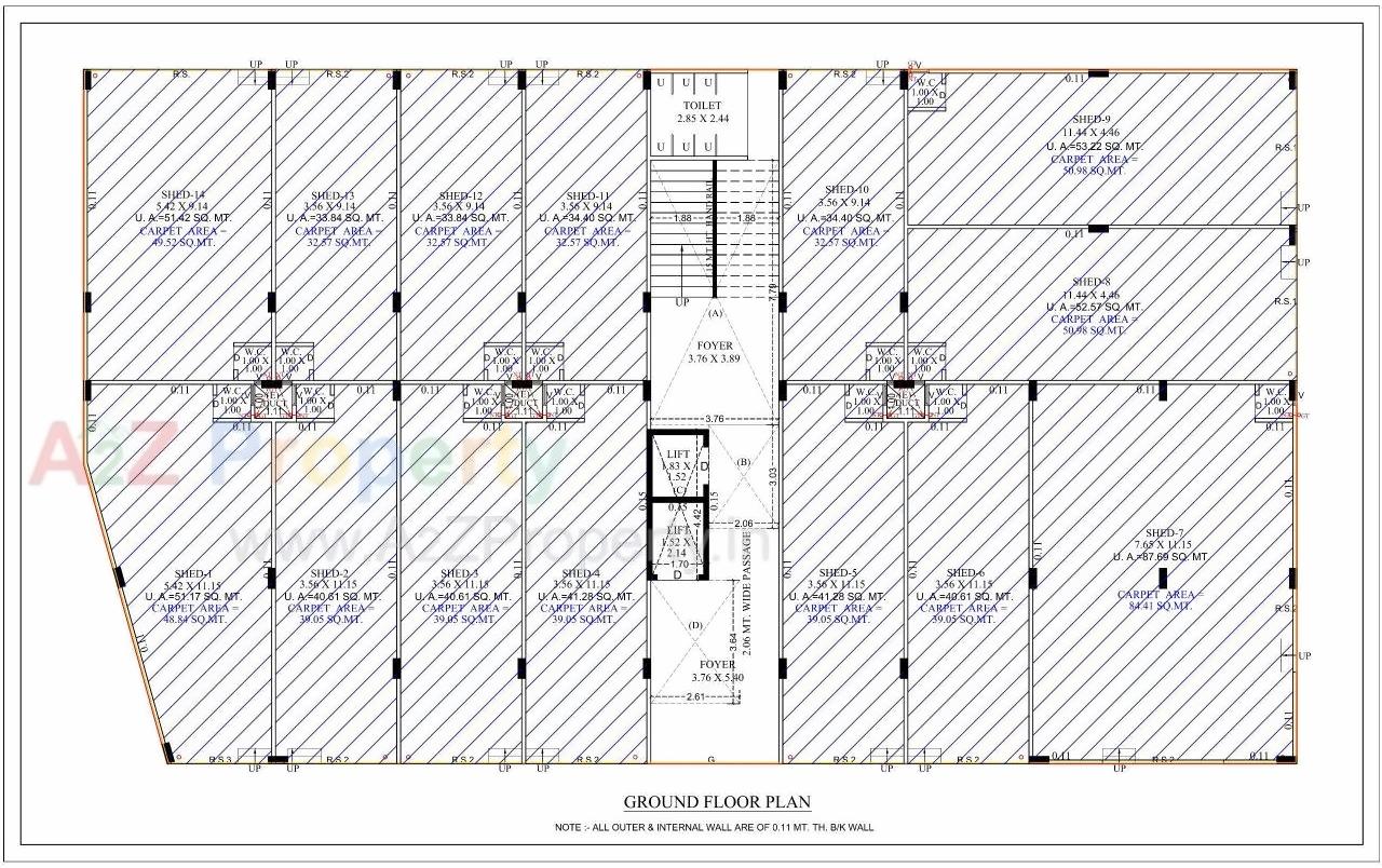 Layout of real estate project Siddhivinayak Industrial Estate located at Odhav, Ahmedabad, Gujarat