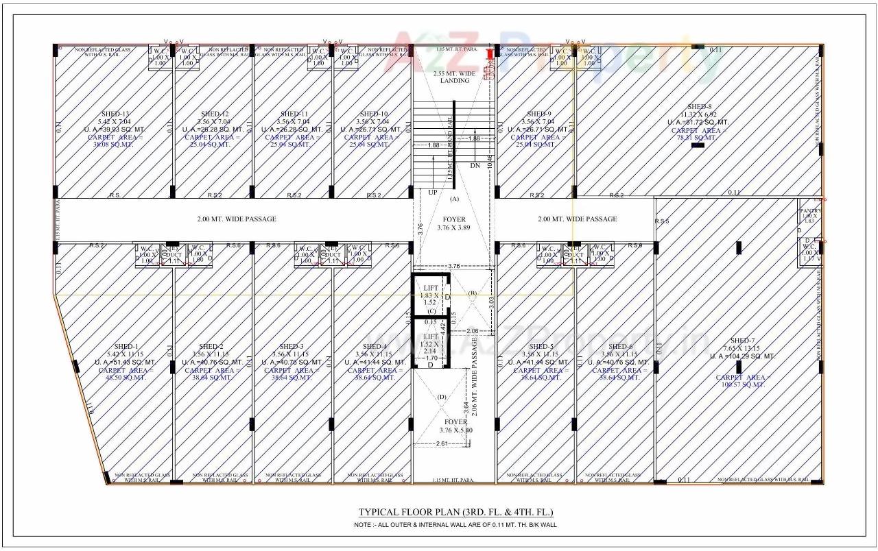 Layout of real estate project Siddhivinayak Industrial Estate located at Odhav, Ahmedabad, Gujarat