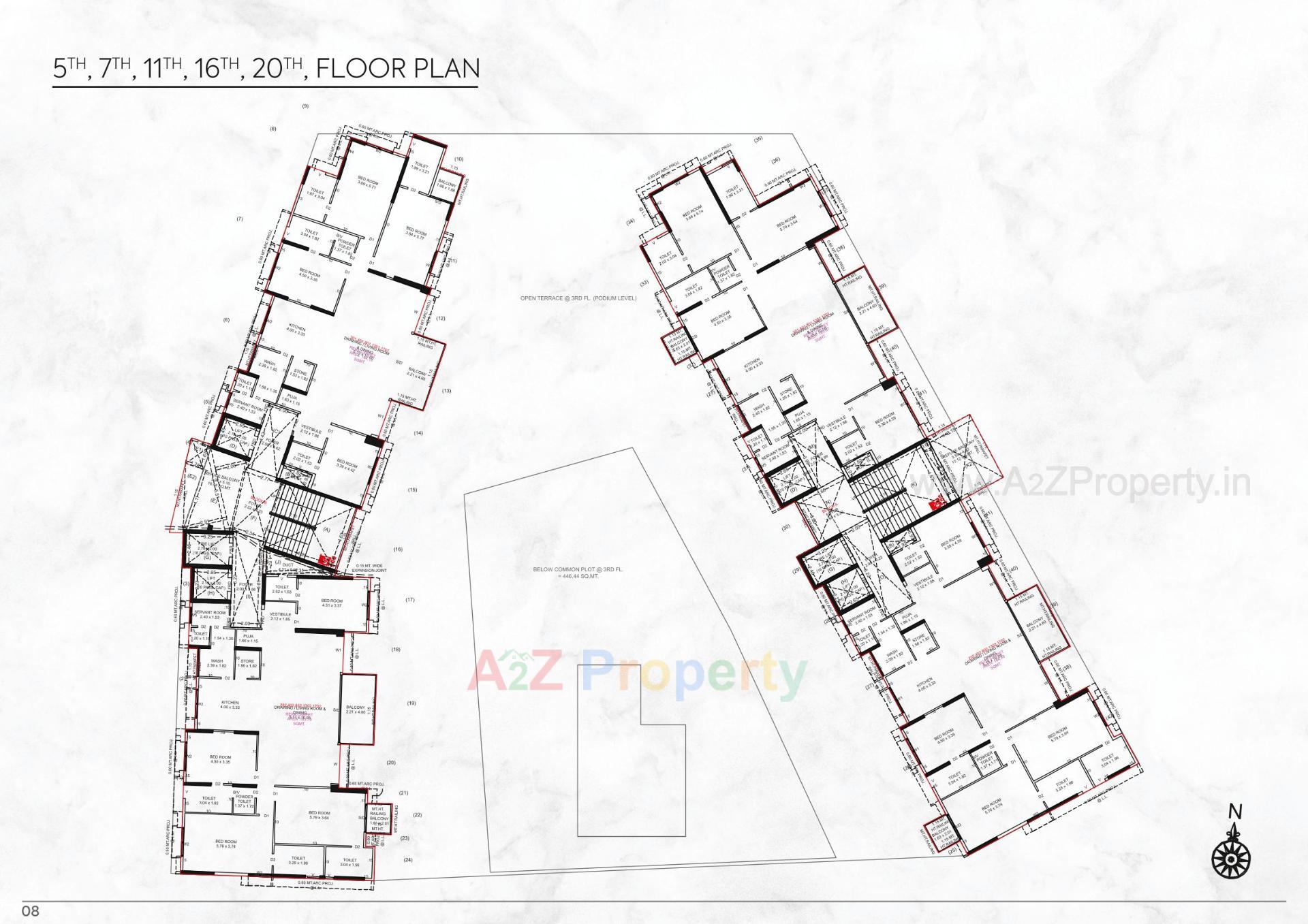 Layout of real estate project Sierra located at Jodhpur, Ahmedabad, Gujarat