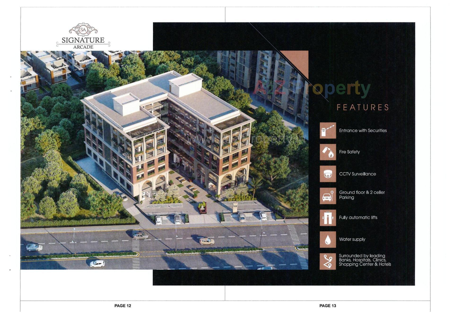 3D Elevation of real estate project Signature Arcade located at Nikol, Ahmedabad, Gujarat