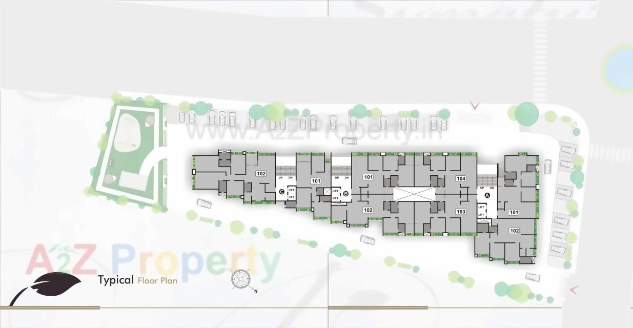Layout of real estate project Signature Luxuria located at Paldi, Ahmedabad, Gujarat