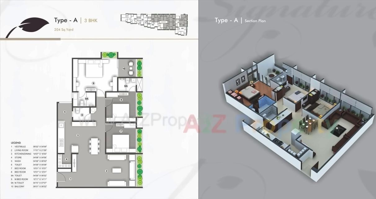 Layout of real estate project Signature Luxuria located at Paldi, Ahmedabad, Gujarat
