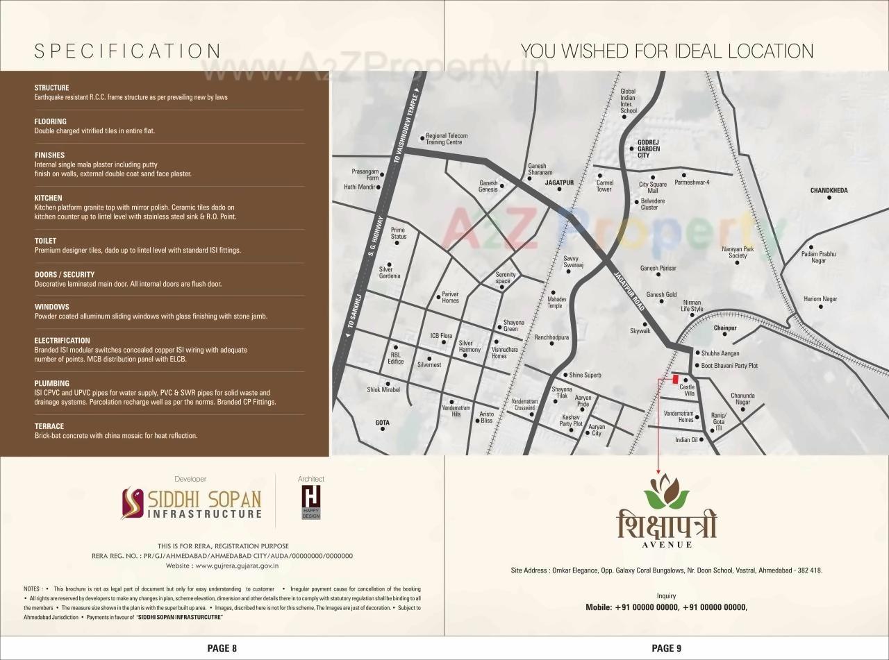  of real estate project Shikshapatri Avenue located at Chenpur, Ahmedabad, Gujarat