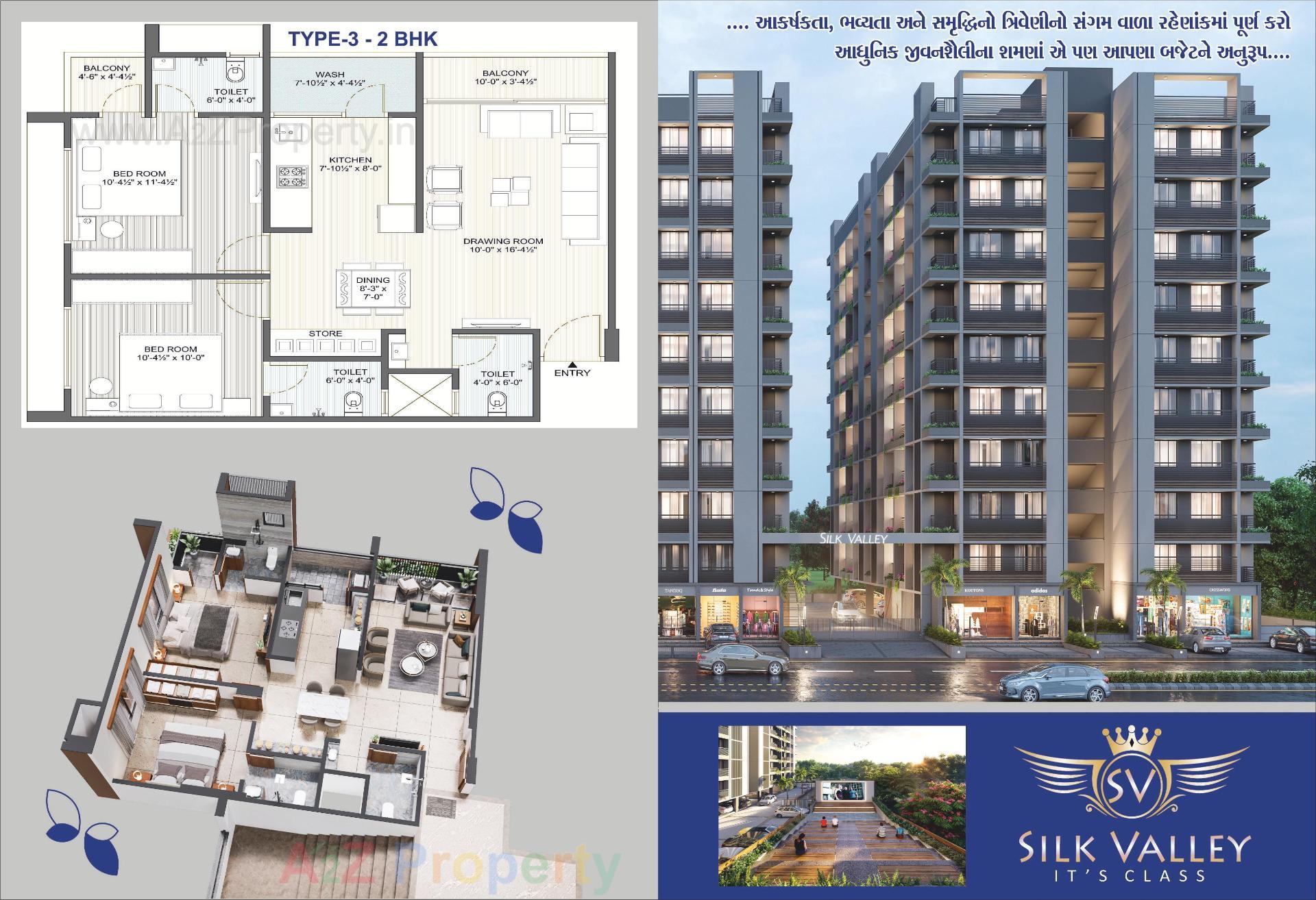 Layout of real estate project Silk Valley located at Hathijan, Ahmedabad, Gujarat